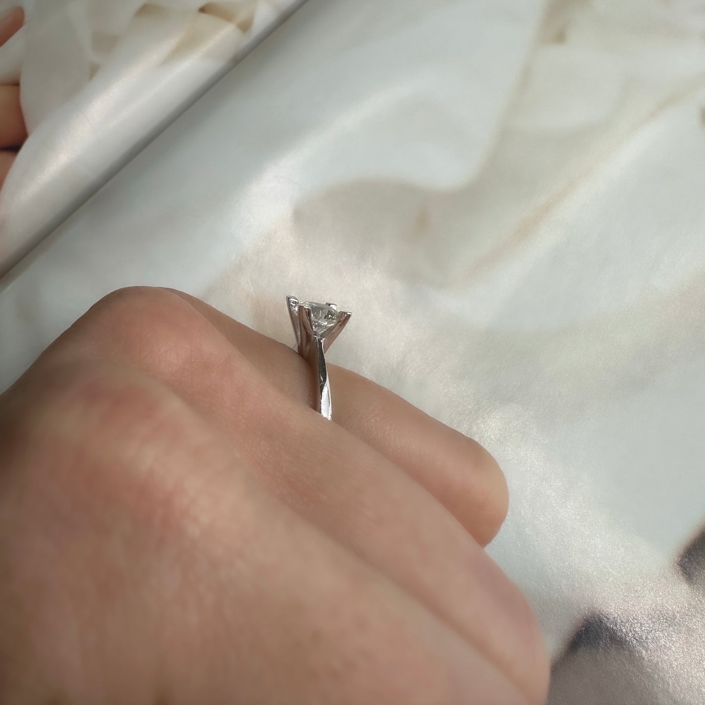 One Carat G-Color Solitaire Ring