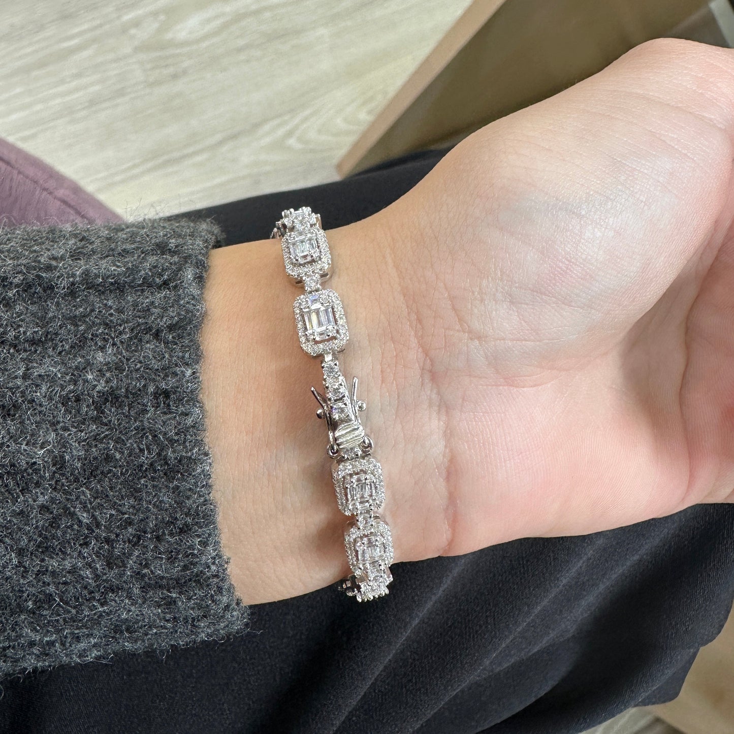 Baguette Round Tennis Bracelet