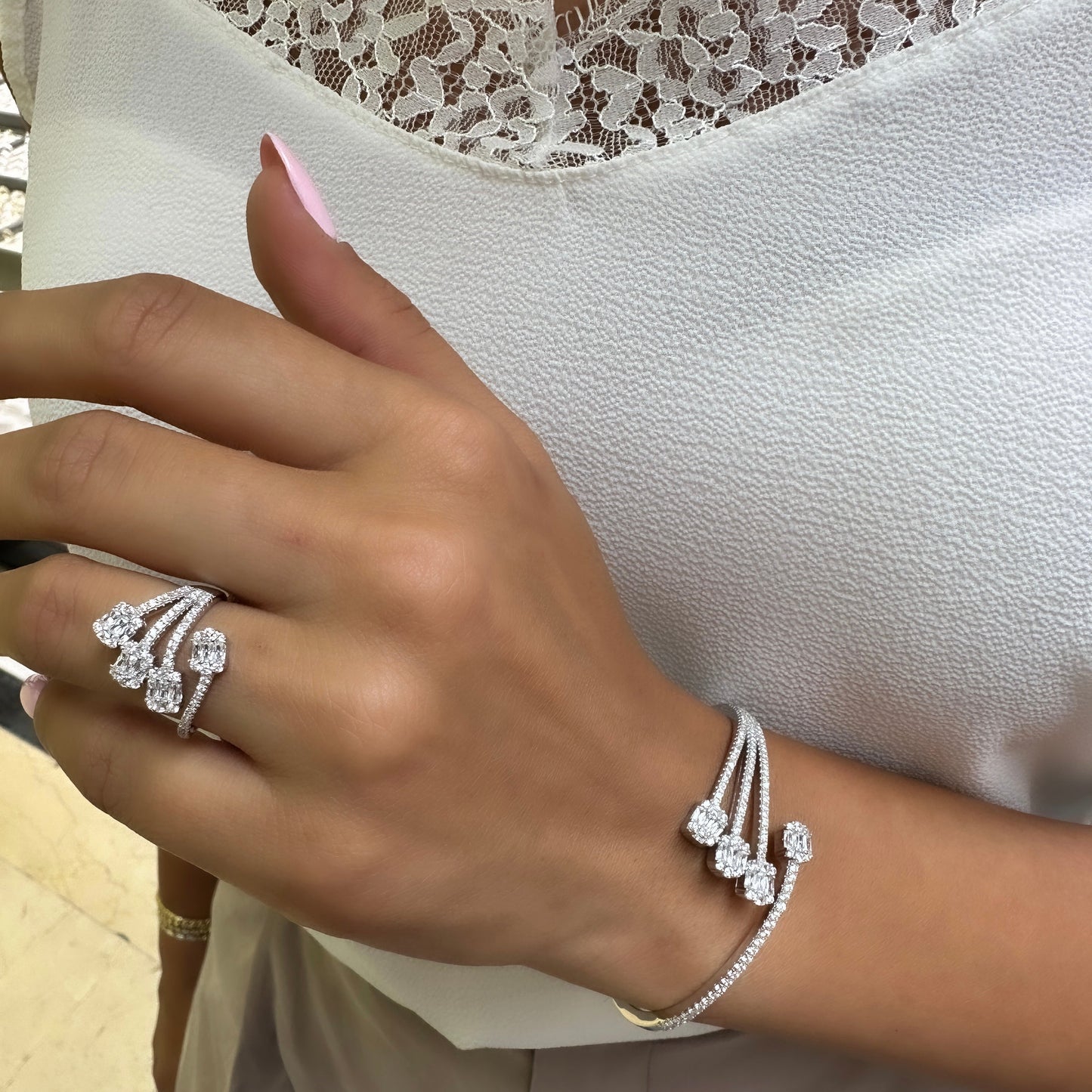Baguette Stone Design Ring