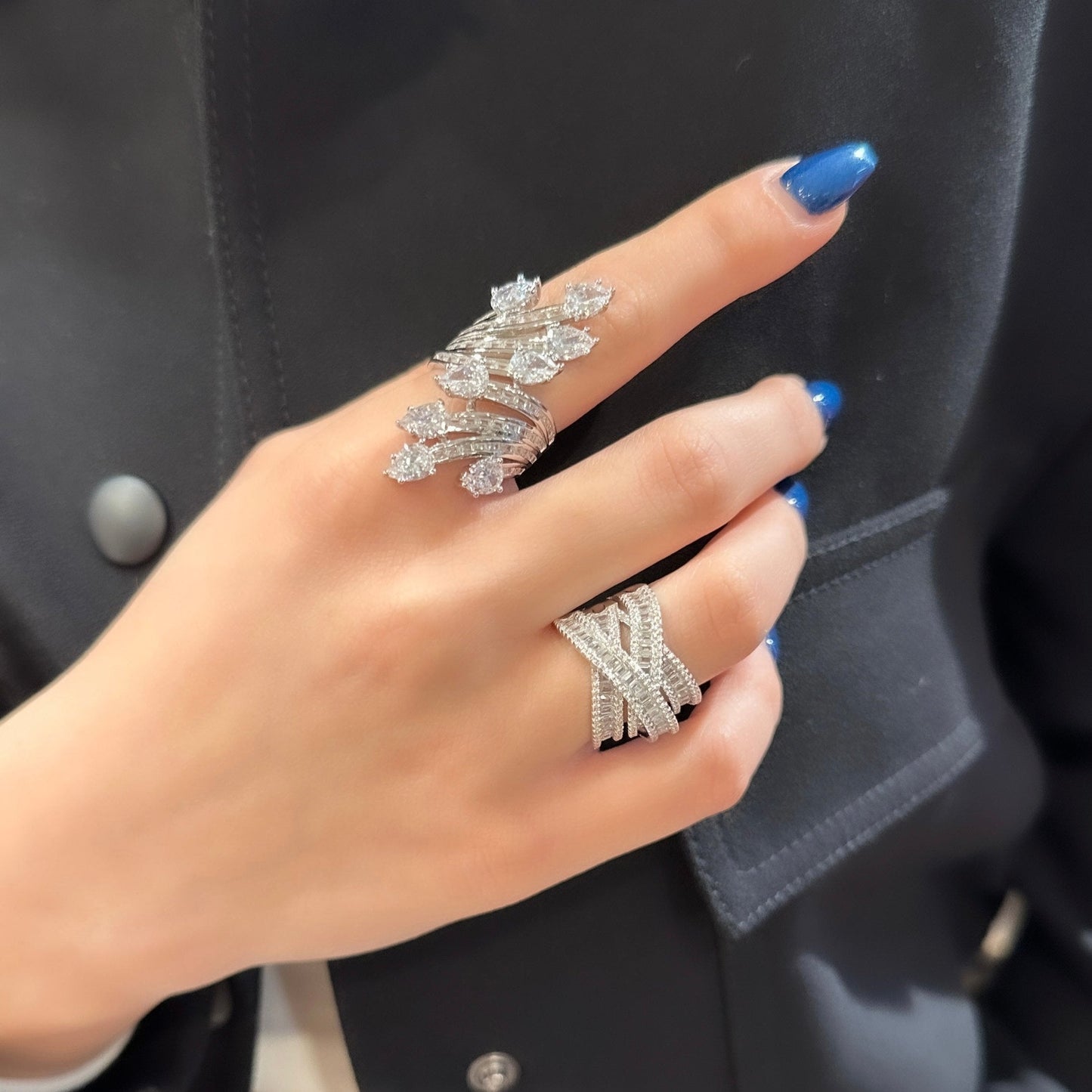 Baguette Ring with Drop Stone