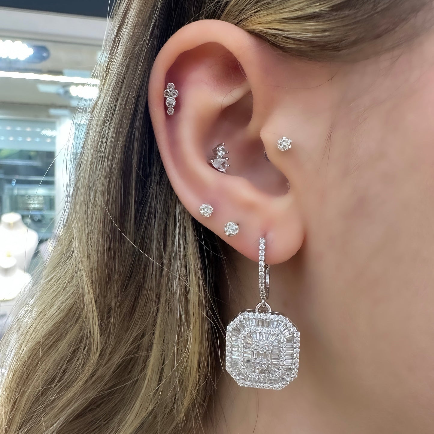 Modern Baguette Earring