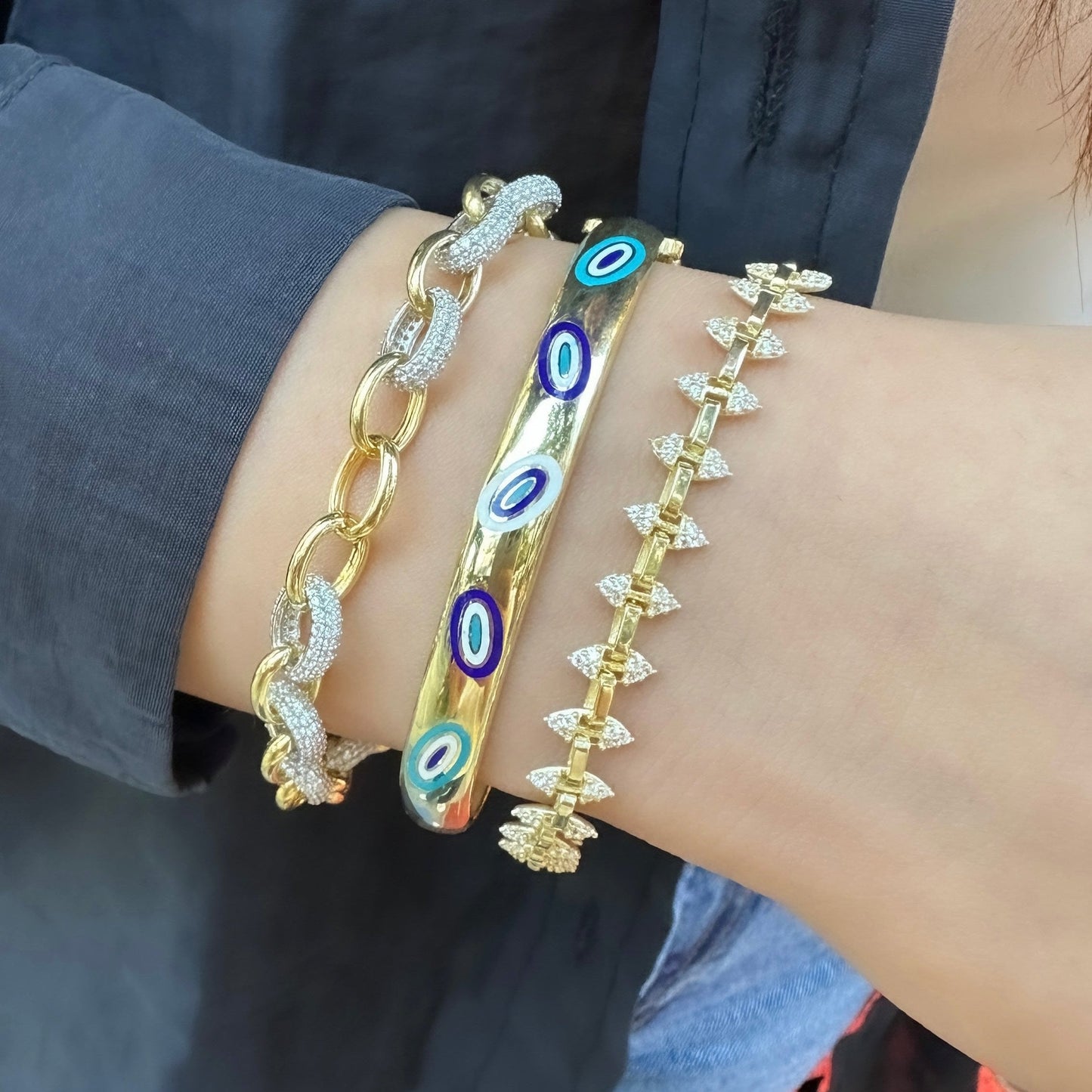 Evil Eye Enameled Bracelet
