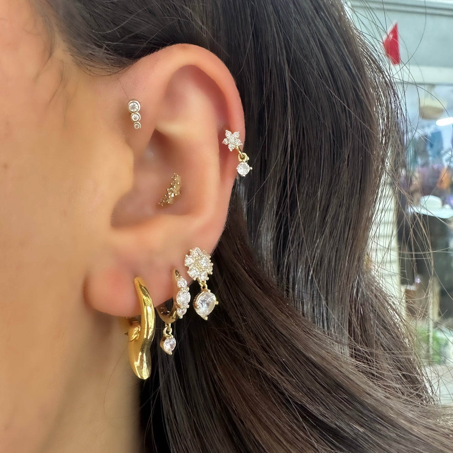Flower Design Earring