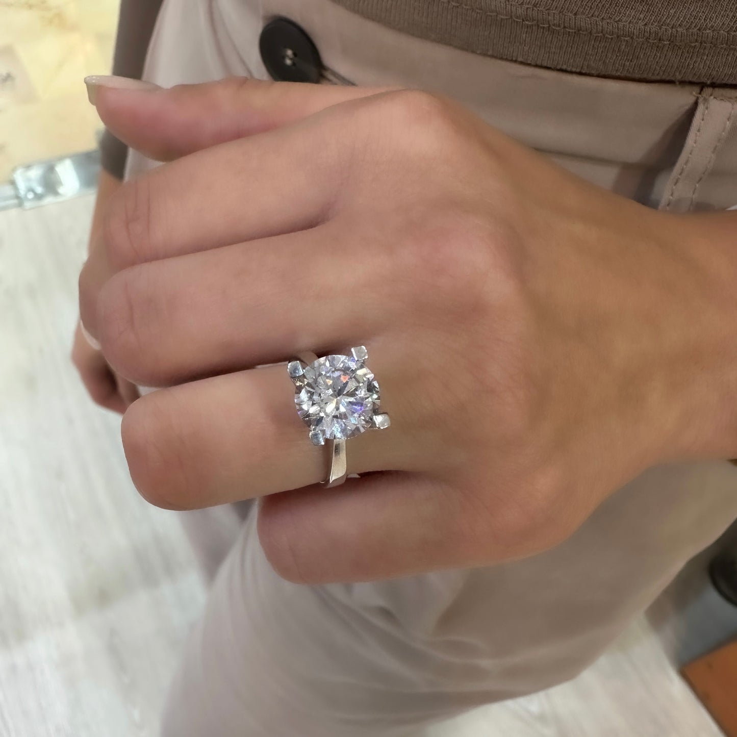 Three Carat Solitaire Ring