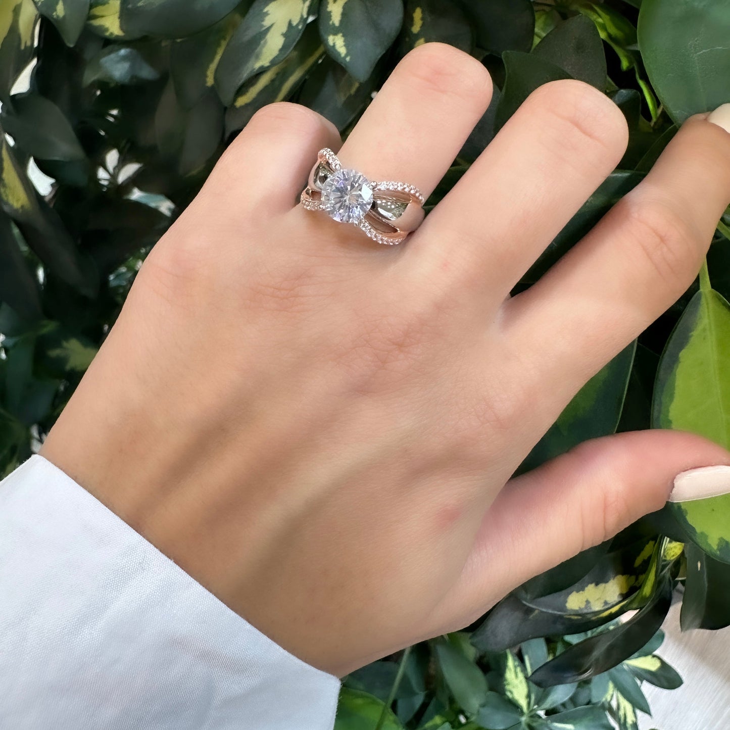 Stone Double Color Ring