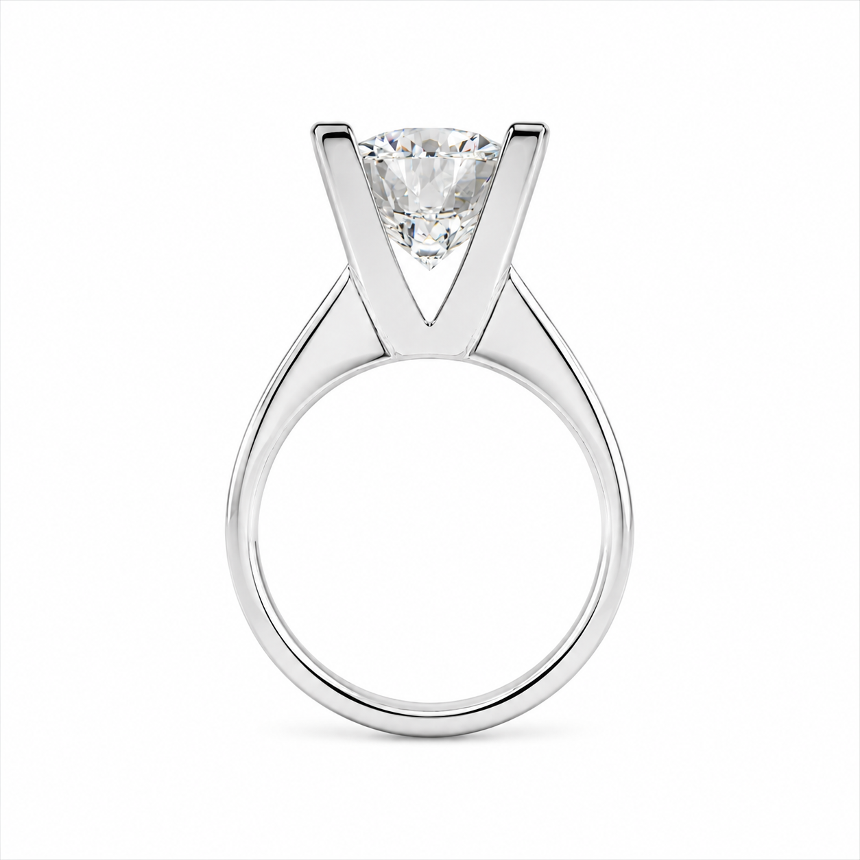 Three Carat Moissanite Solitaire Ring