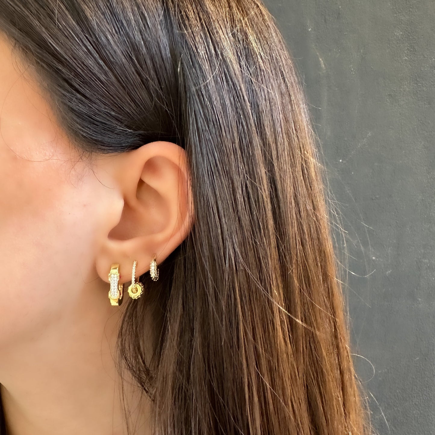 Small Serenay Earrings with Stones