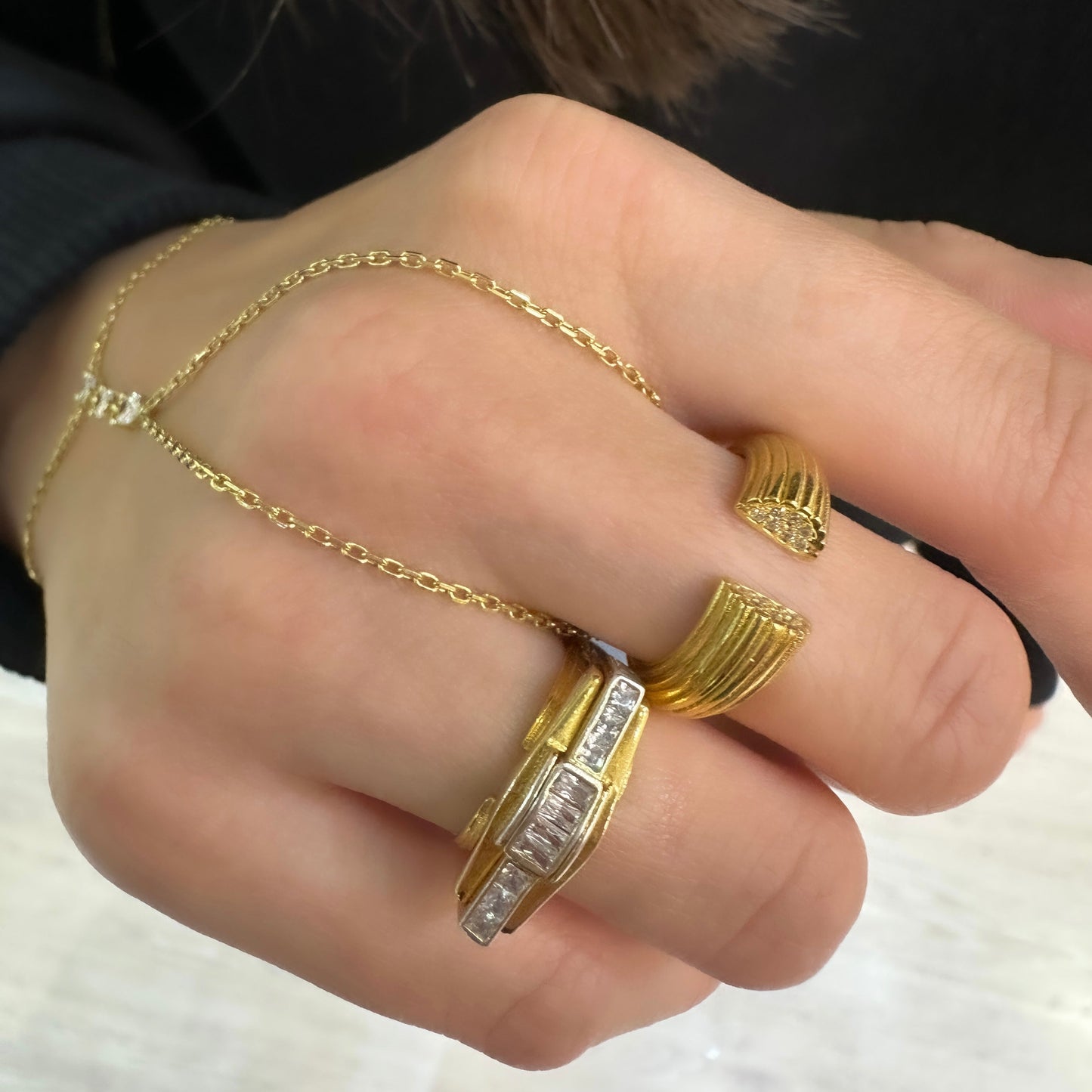 Open Oyster Ring