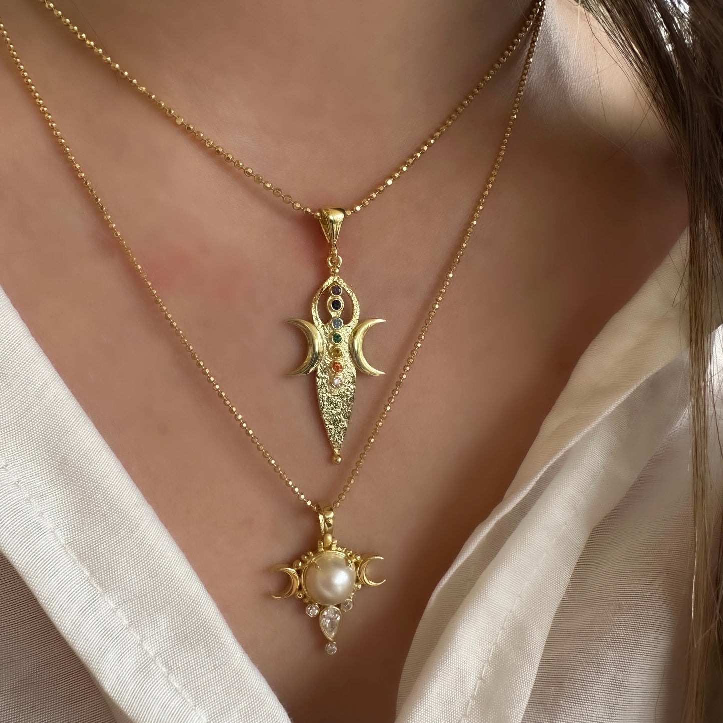 Pearl Moon Pendant / Charm