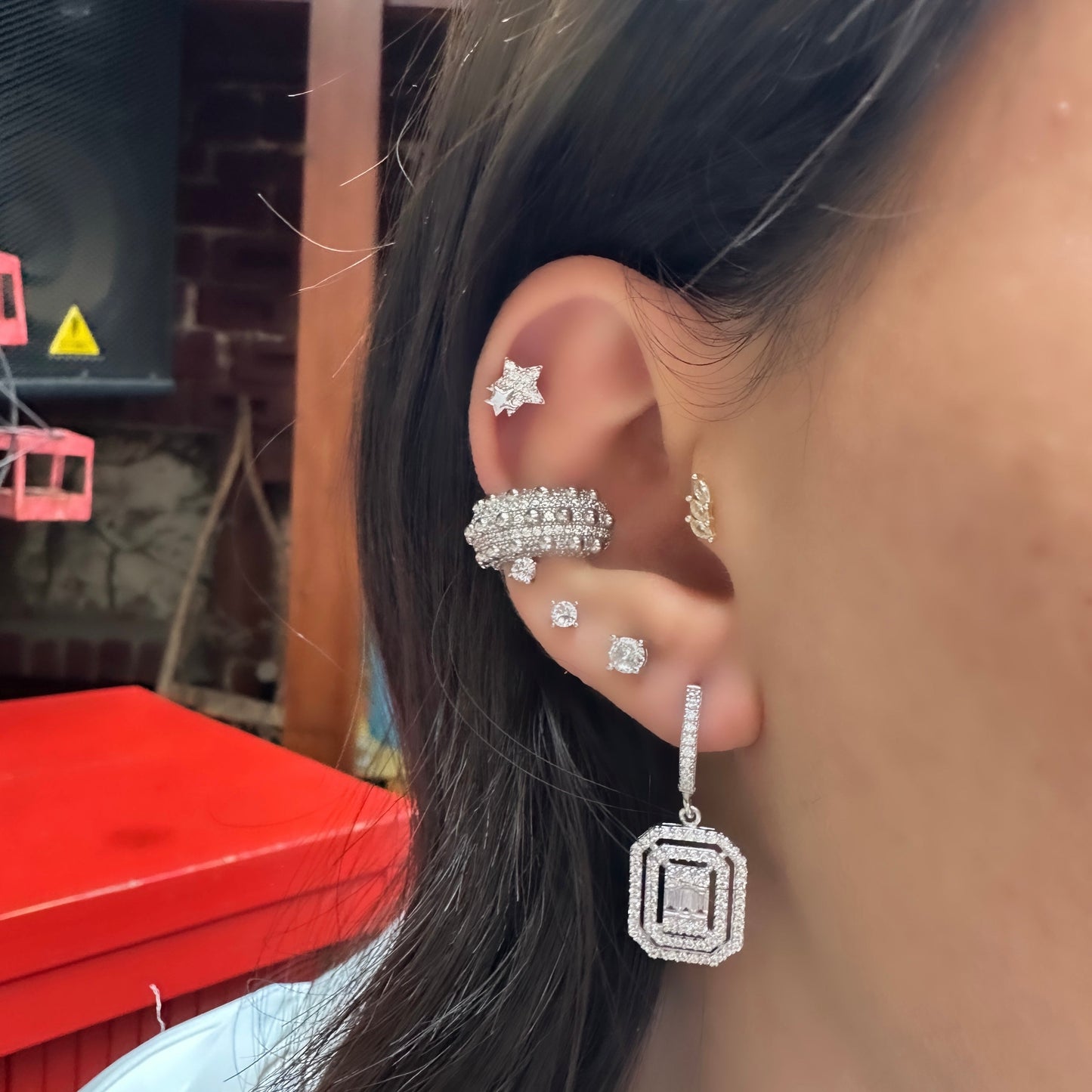 Large Baguette Earring