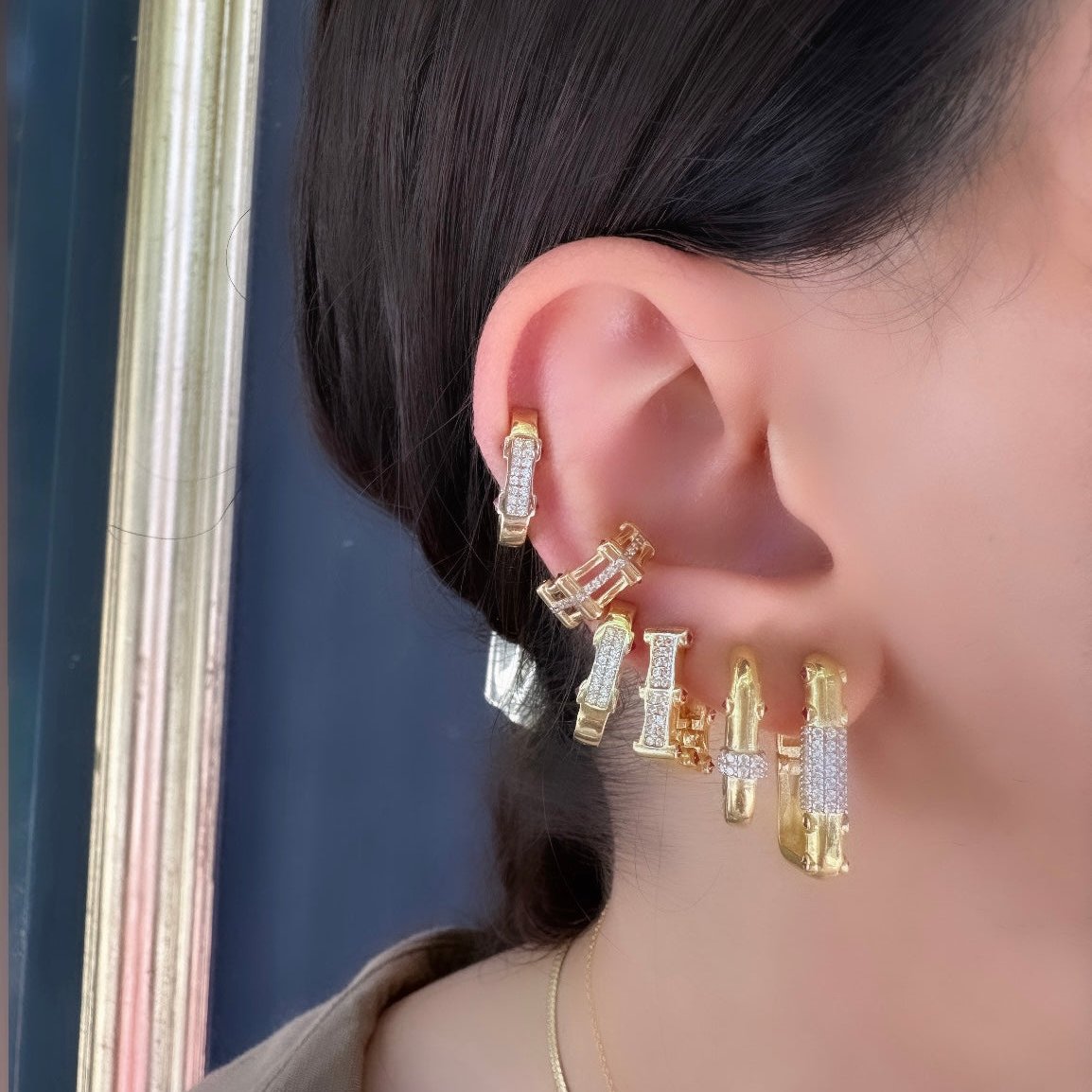 Serenay Earrings with Colorful Stones