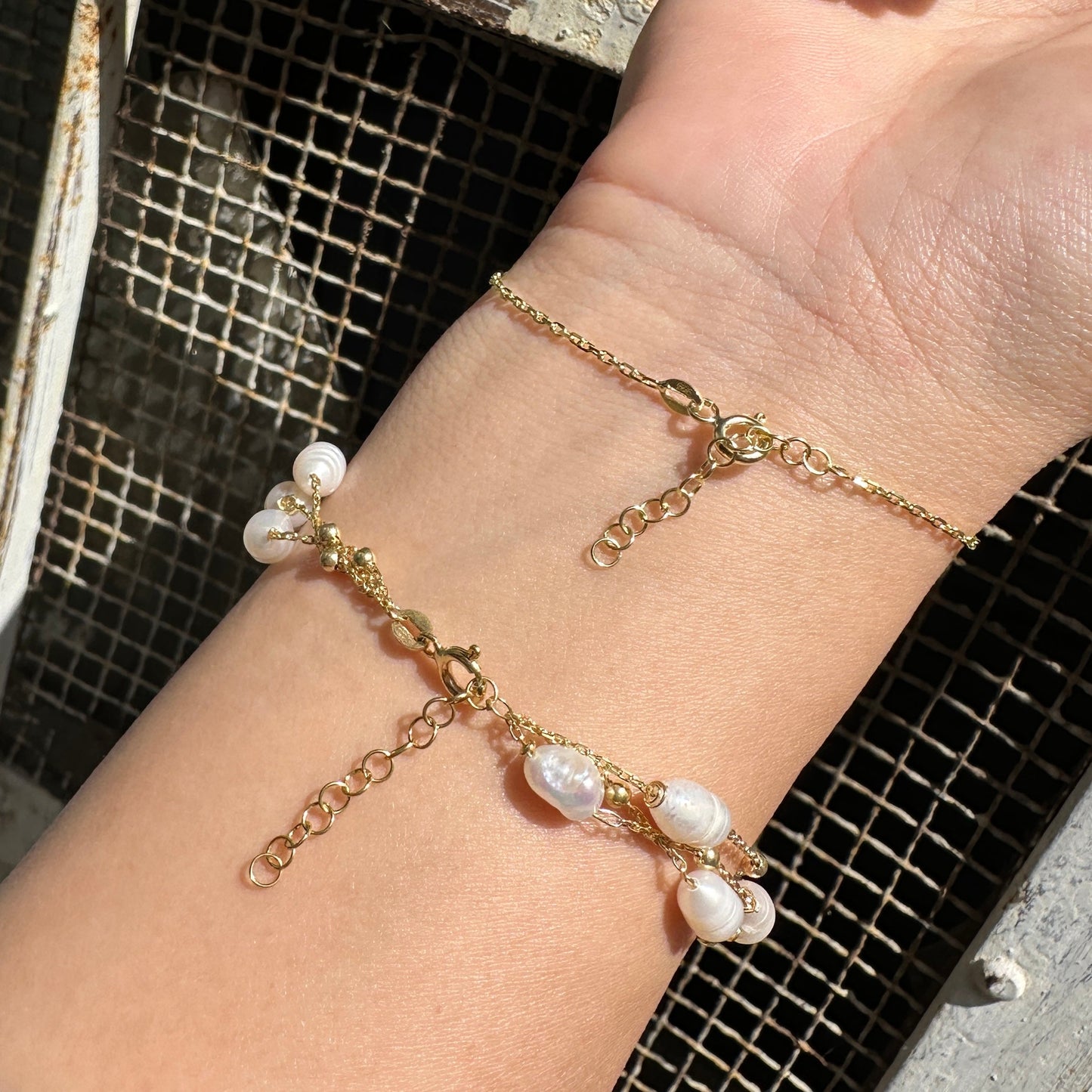 Three Row Pearl Bracelet