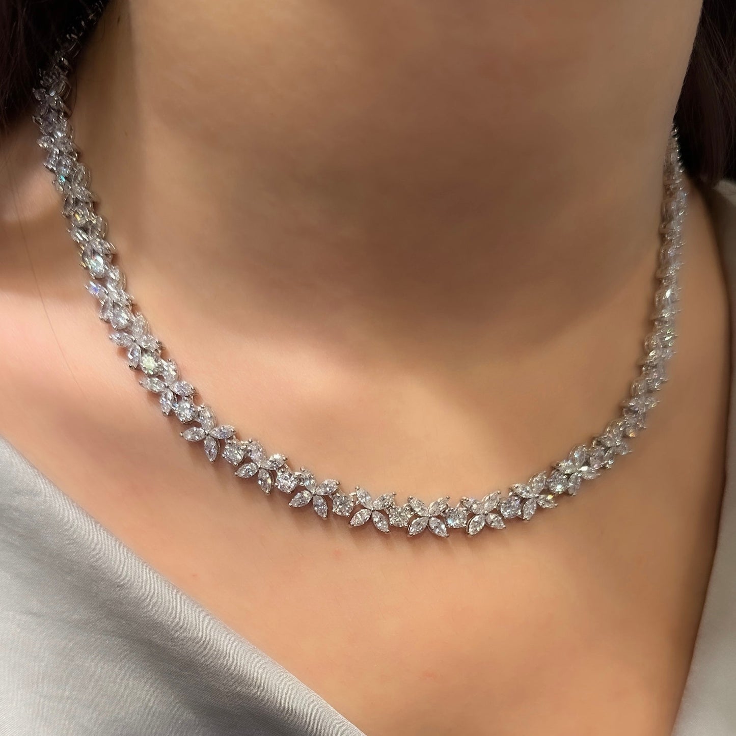 Marquise Tennis Necklace