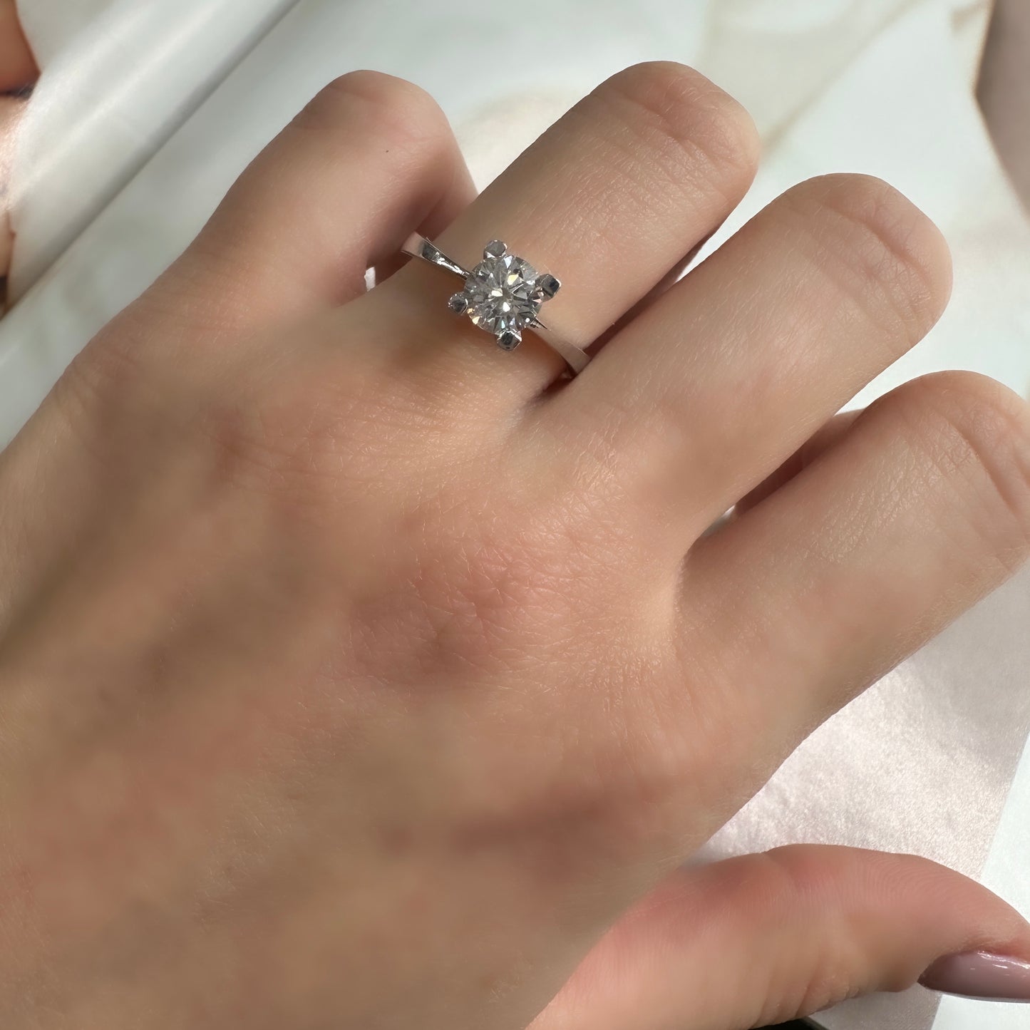 0.80 Carat G-Color Solitaire Ring