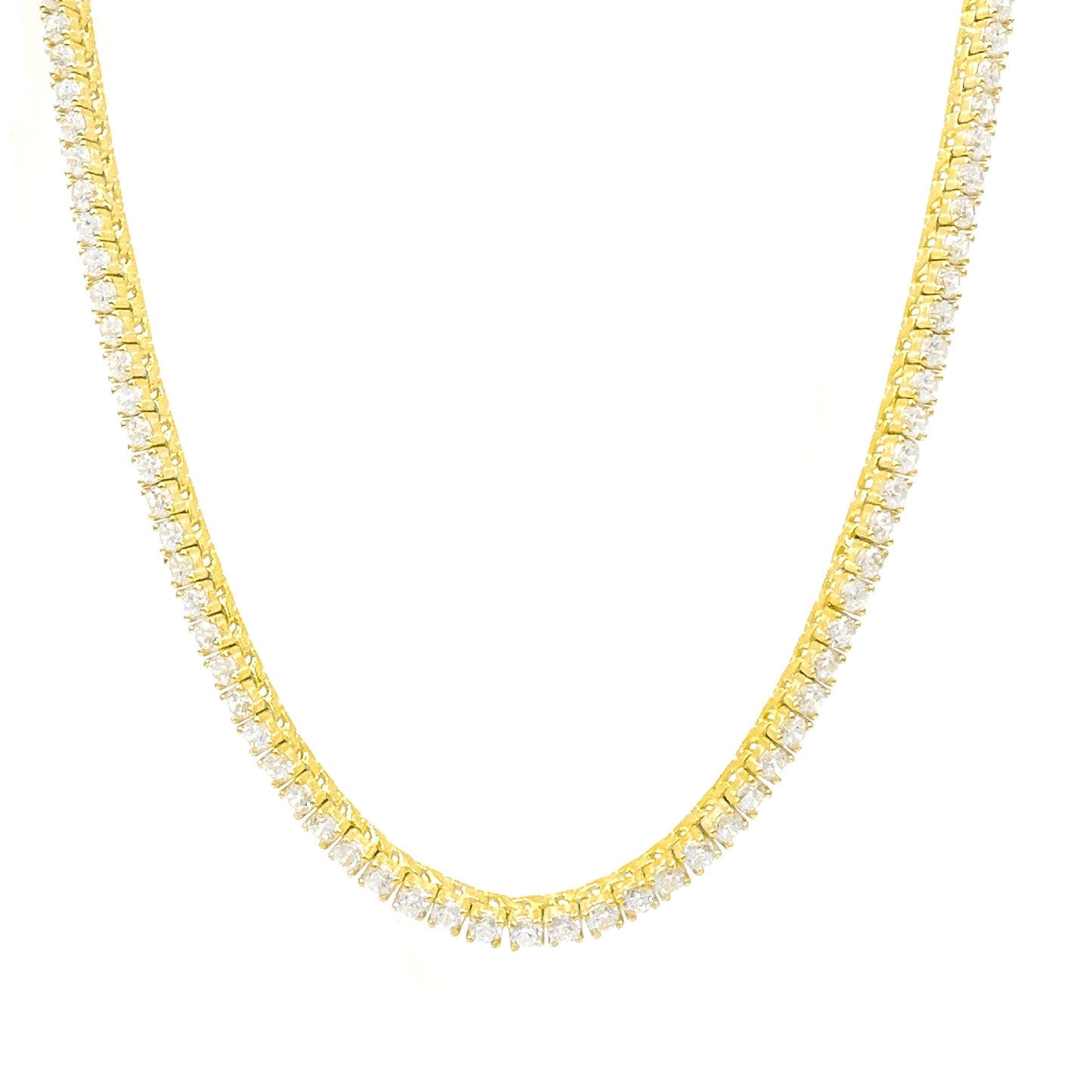 Three mm Tennis Necklace
