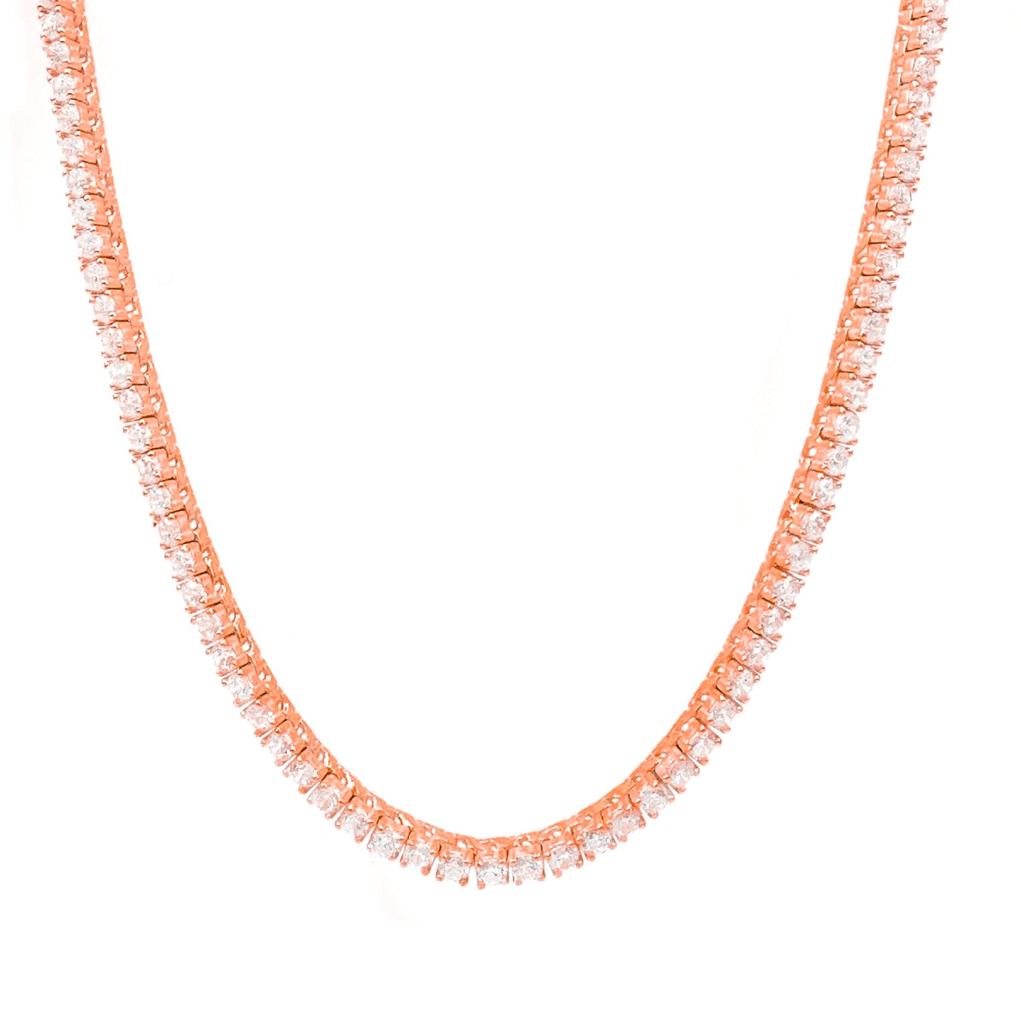Three mm Tennis Necklace