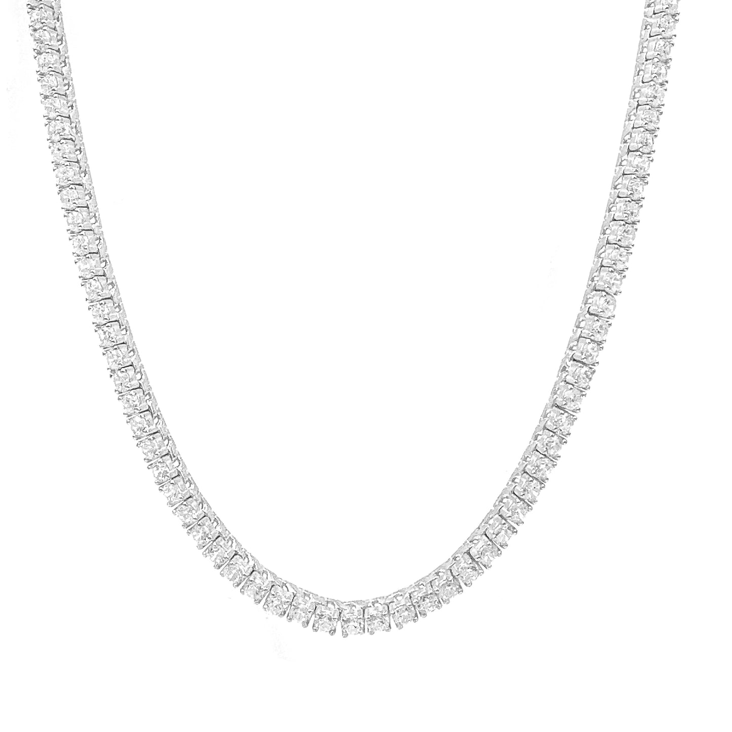 Three mm G-Color Tennis Necklace