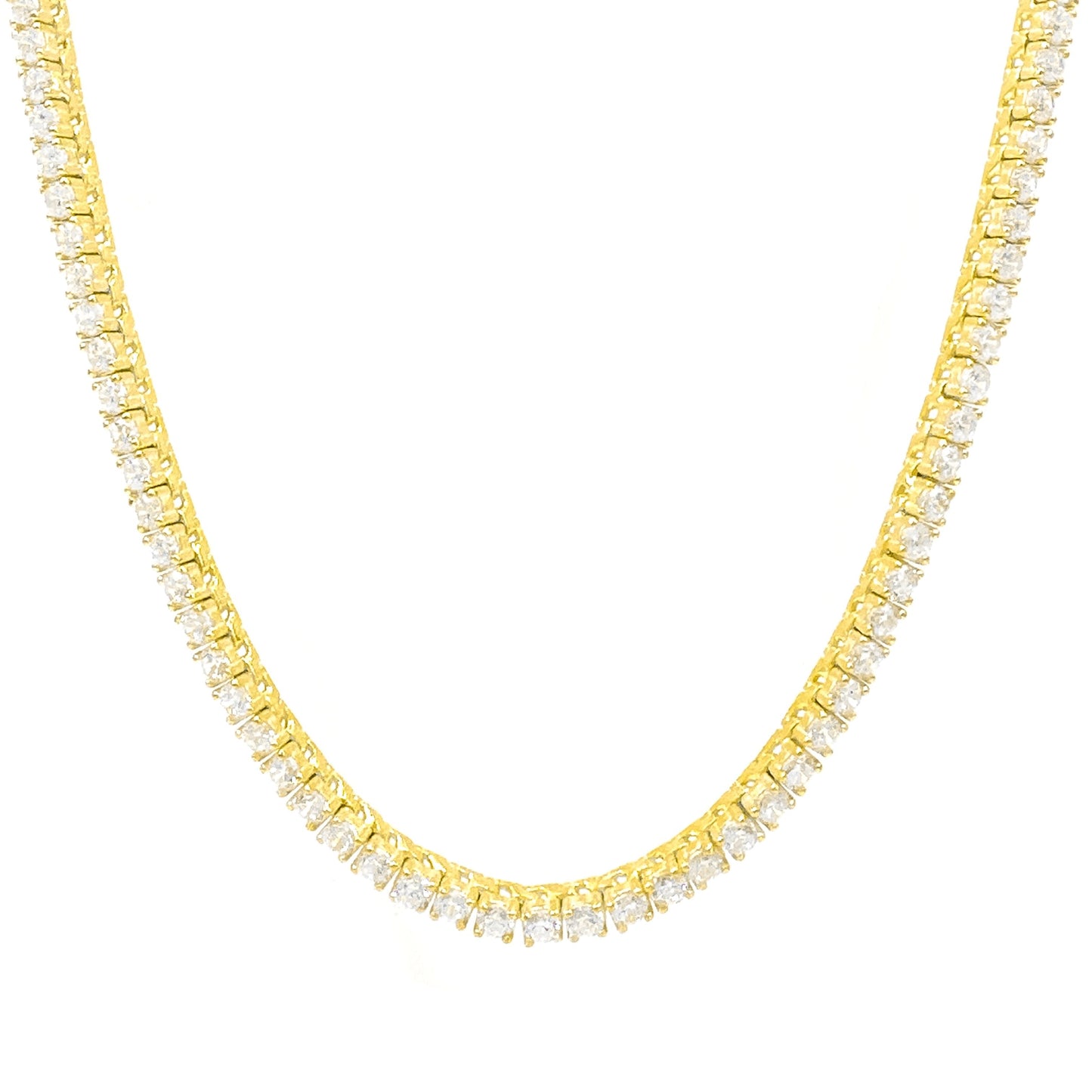 Three and a Half Mm Tennis Necklace