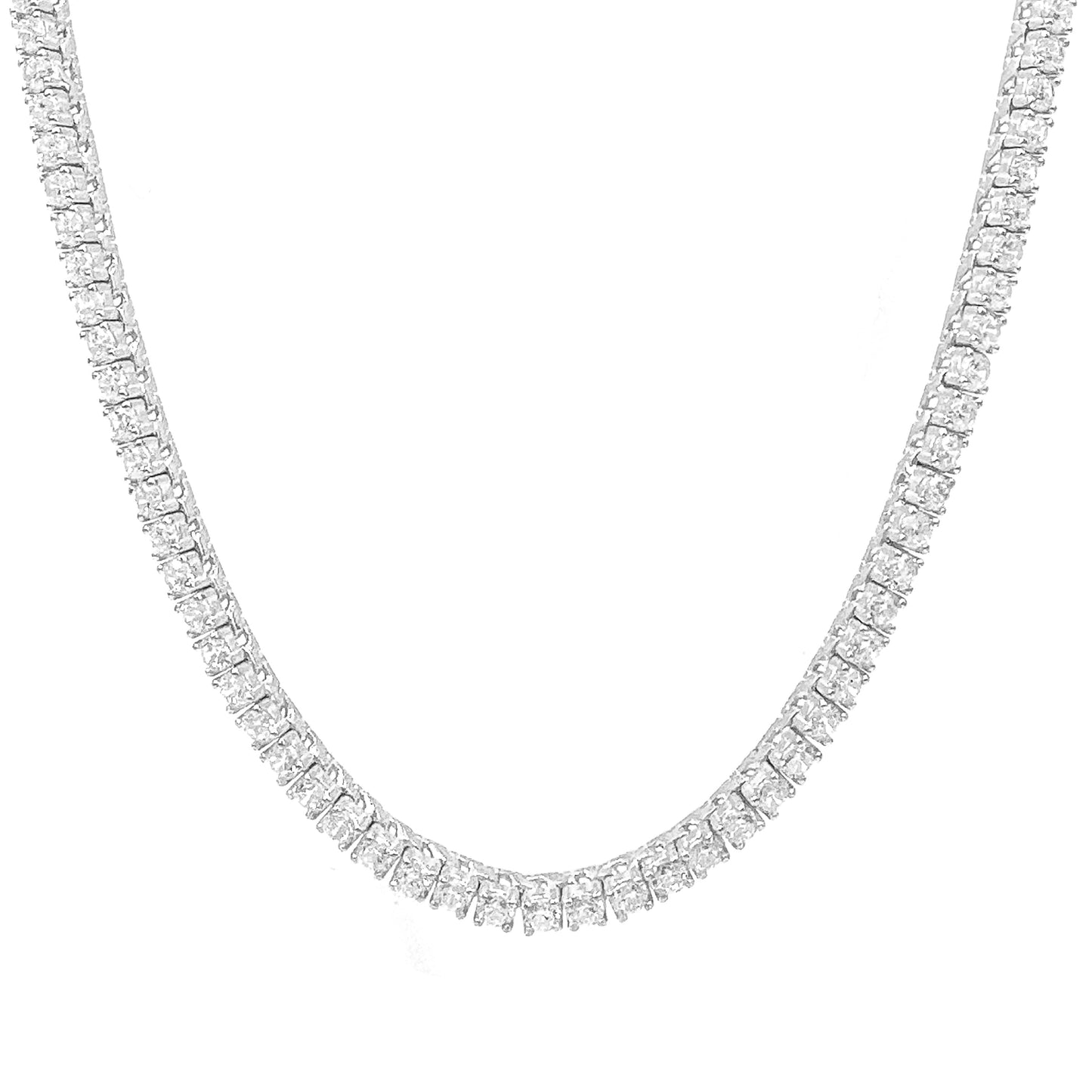Three and a Half Mm Tennis Necklace