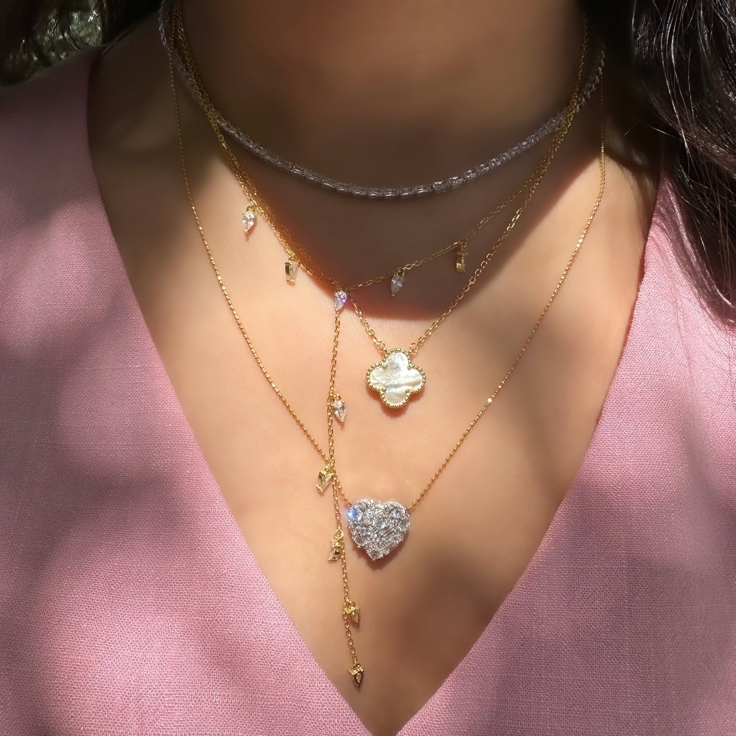 Vanessa Drop Dangle Y Necklace