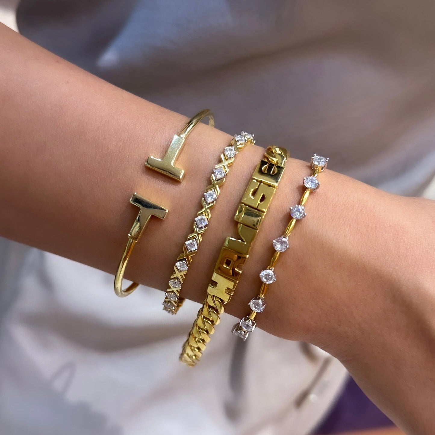 Named Thick Bracelet