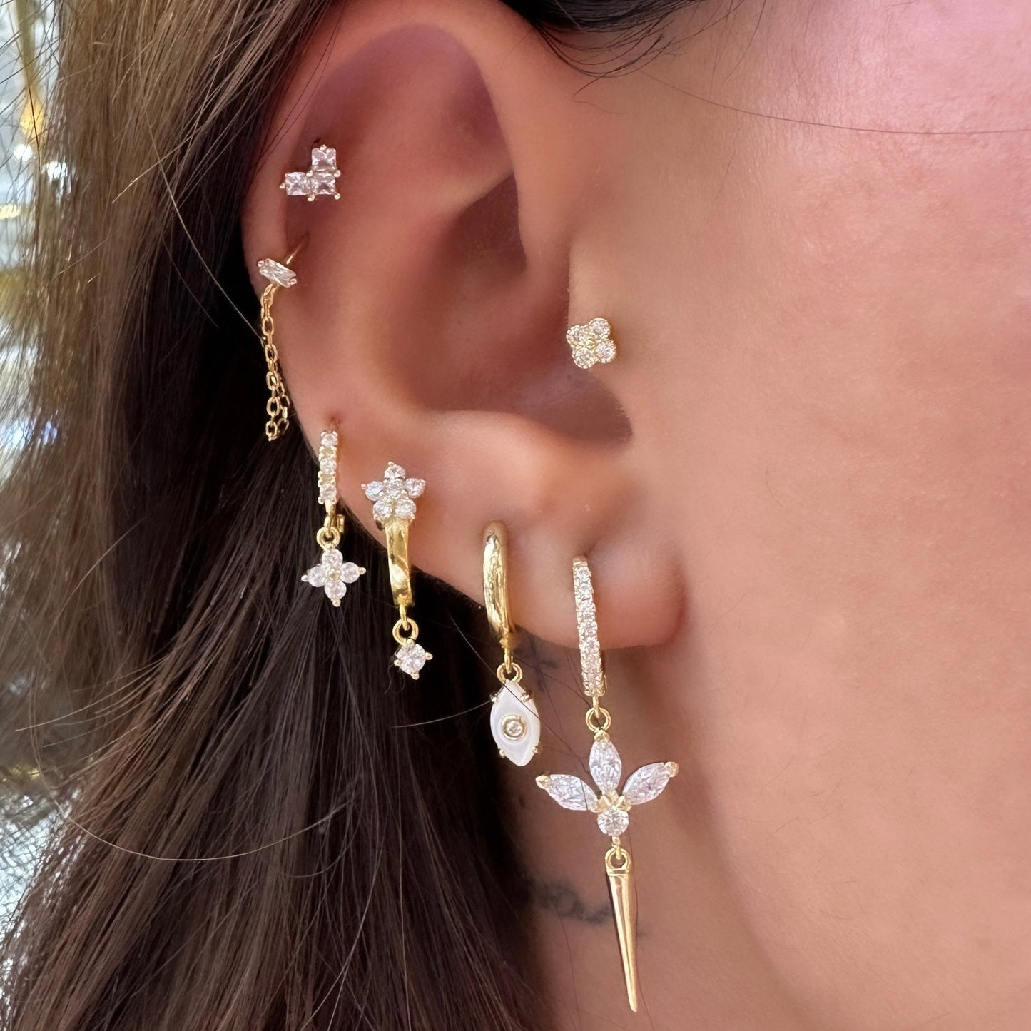 Marquise Stone Dangle Earrings