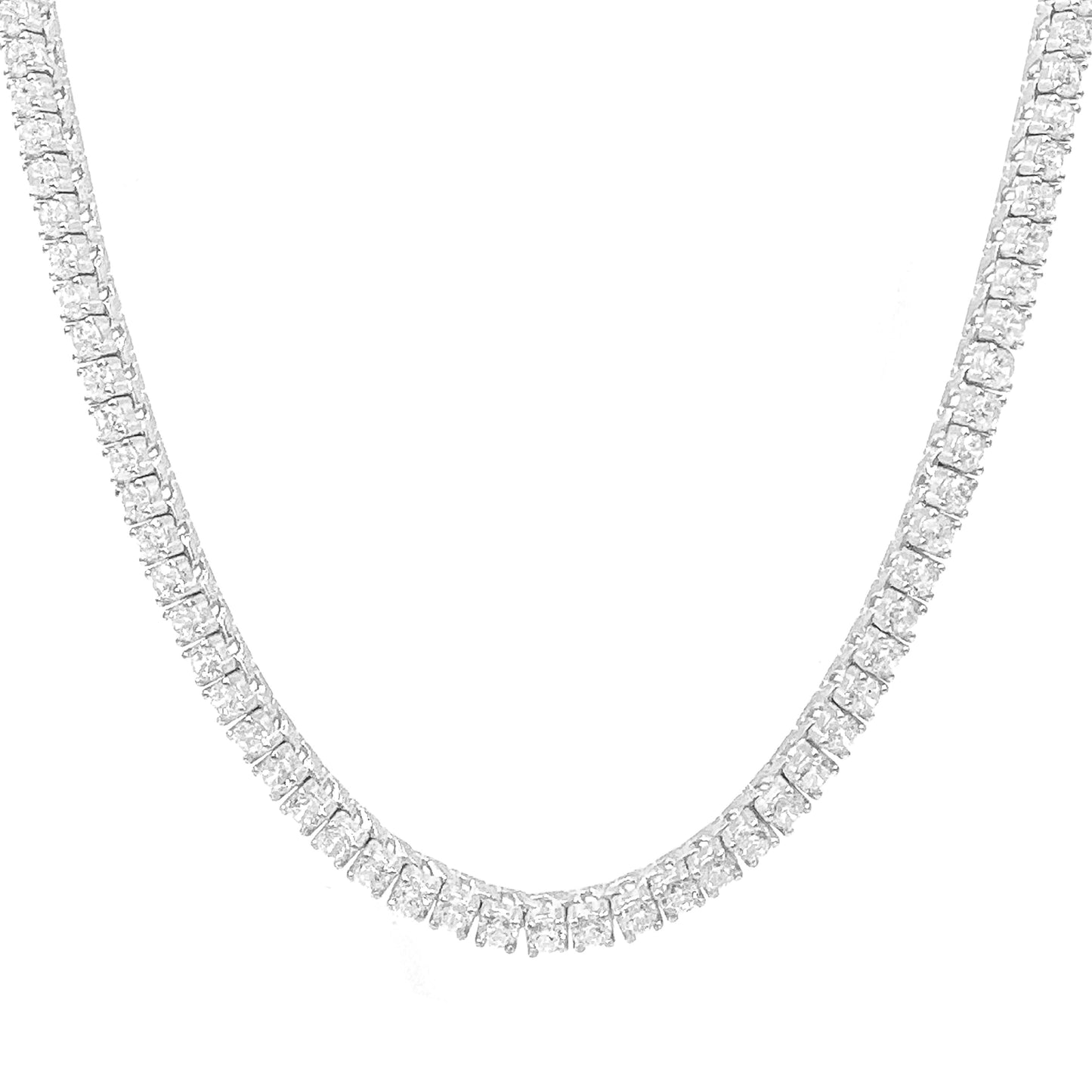 Four mm Ice Cut Tennis Necklace