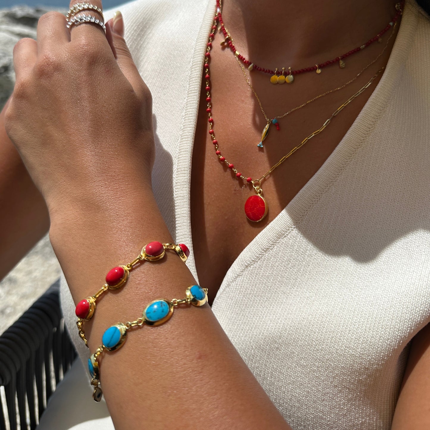 Blue Natural Stone Bracelet