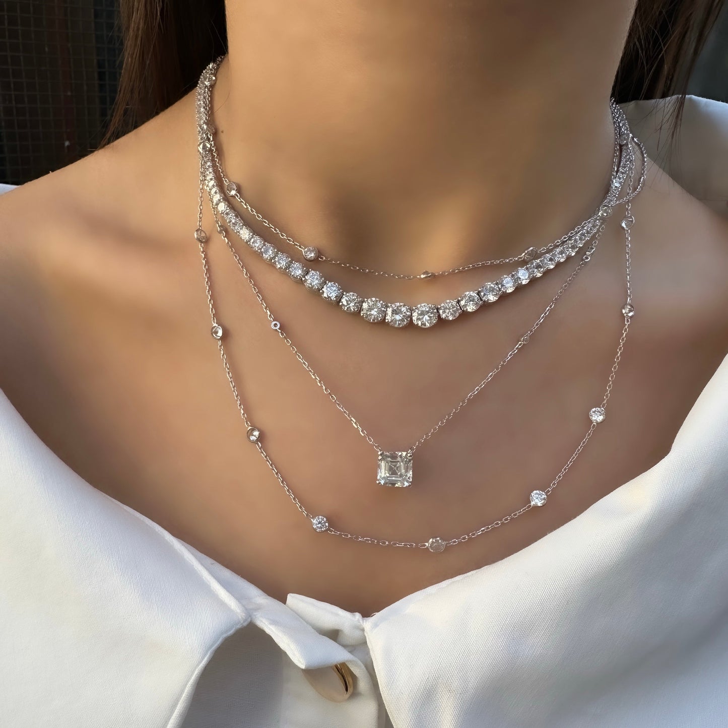 Designer Stone Chain Necklace