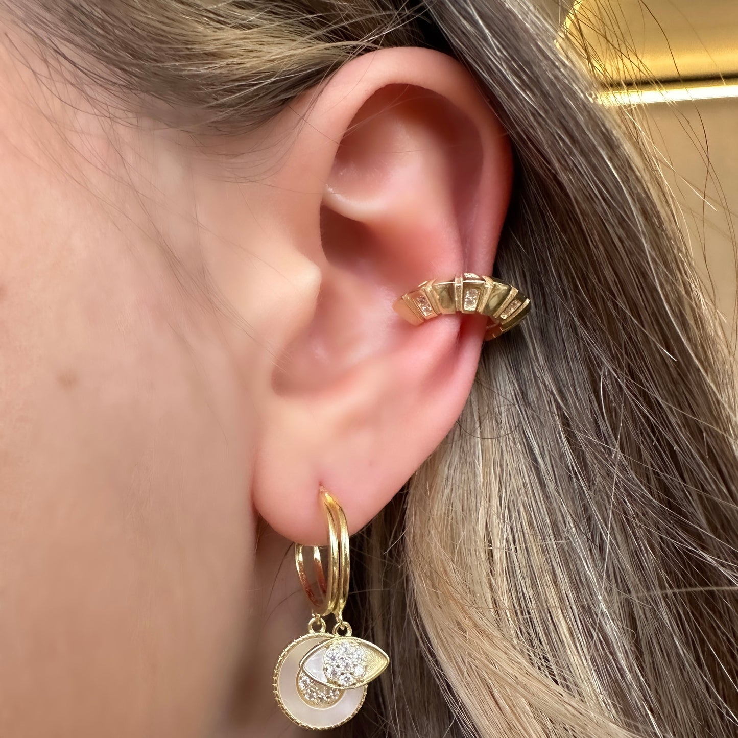 Tiny Stone C Ear Cuff