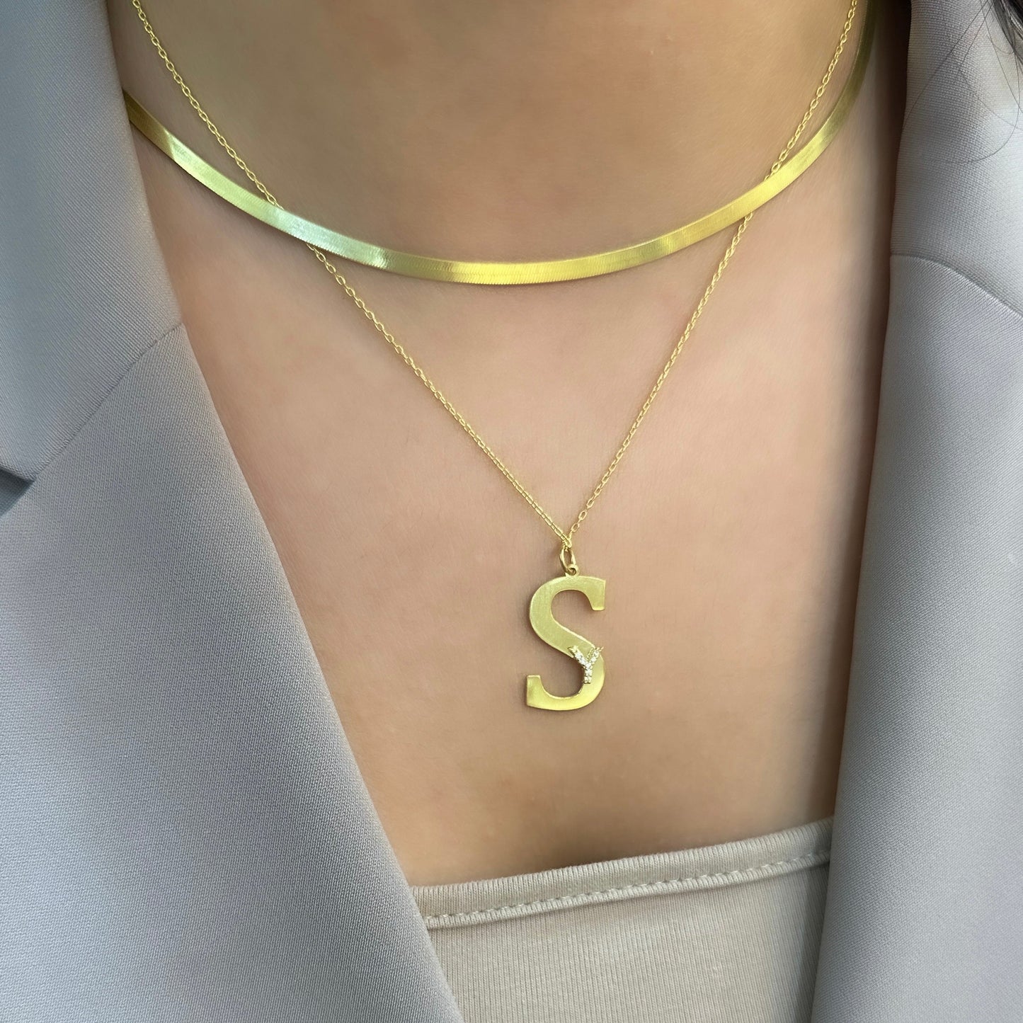 Double Letter Necklace