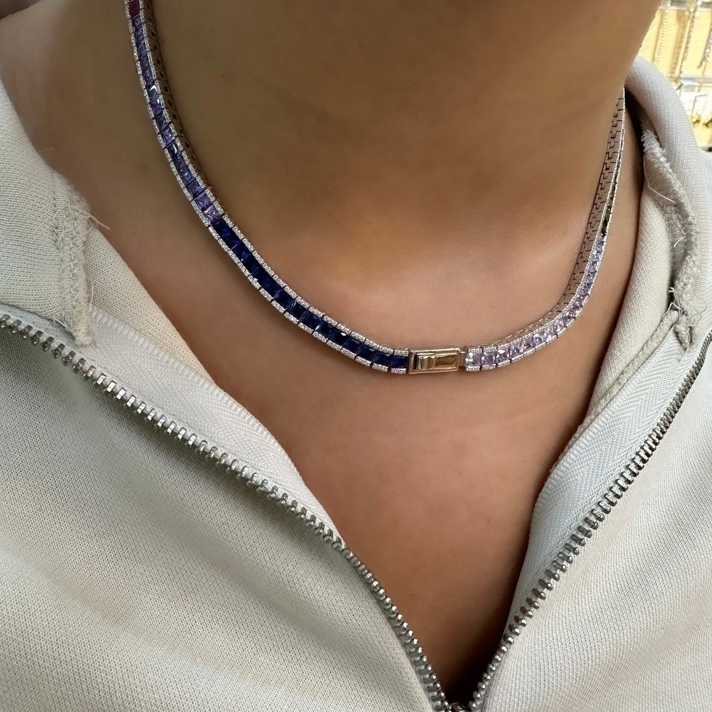 Rainbow Tennis Necklace