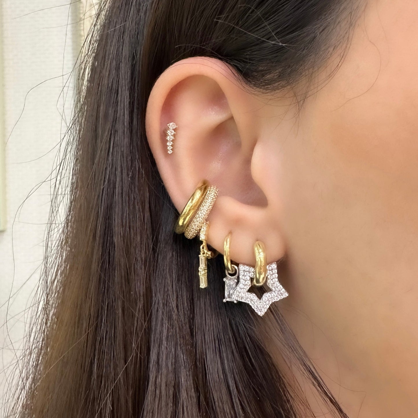 Stone Star Earrings