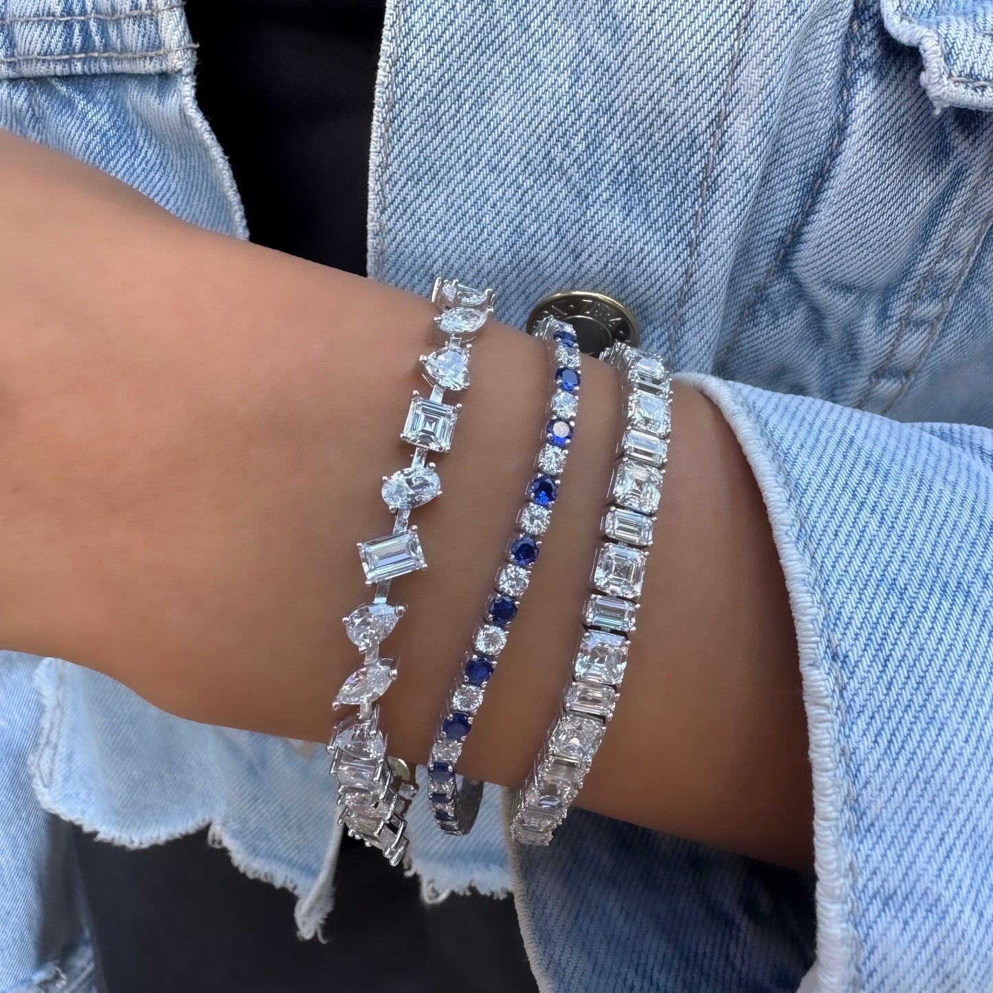 Mixed Stone Tennis Bracelet