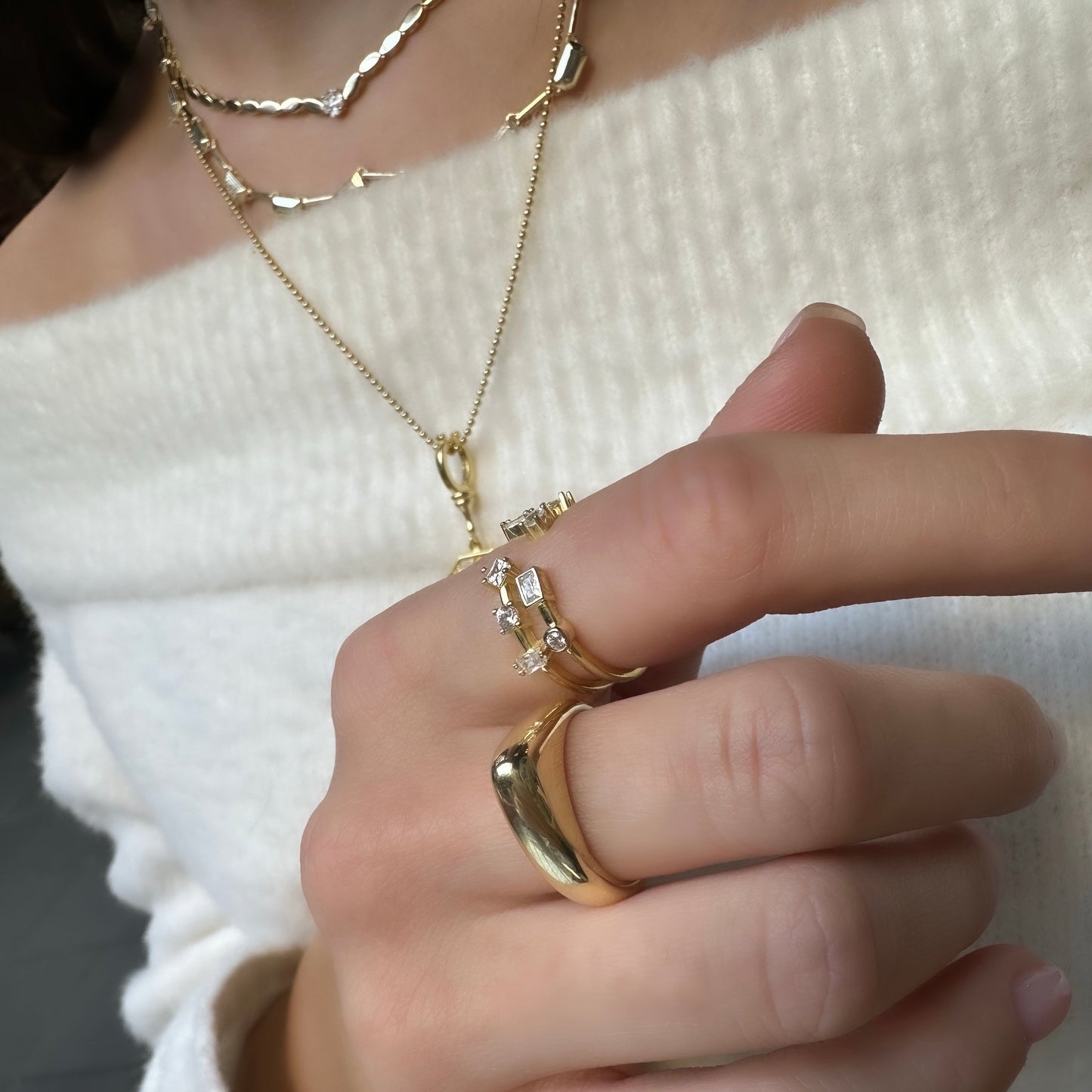 Triangle Stoneless Model Ring