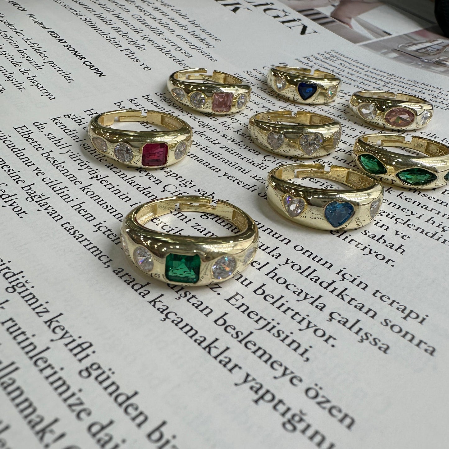 Heart Stone Domed Ring