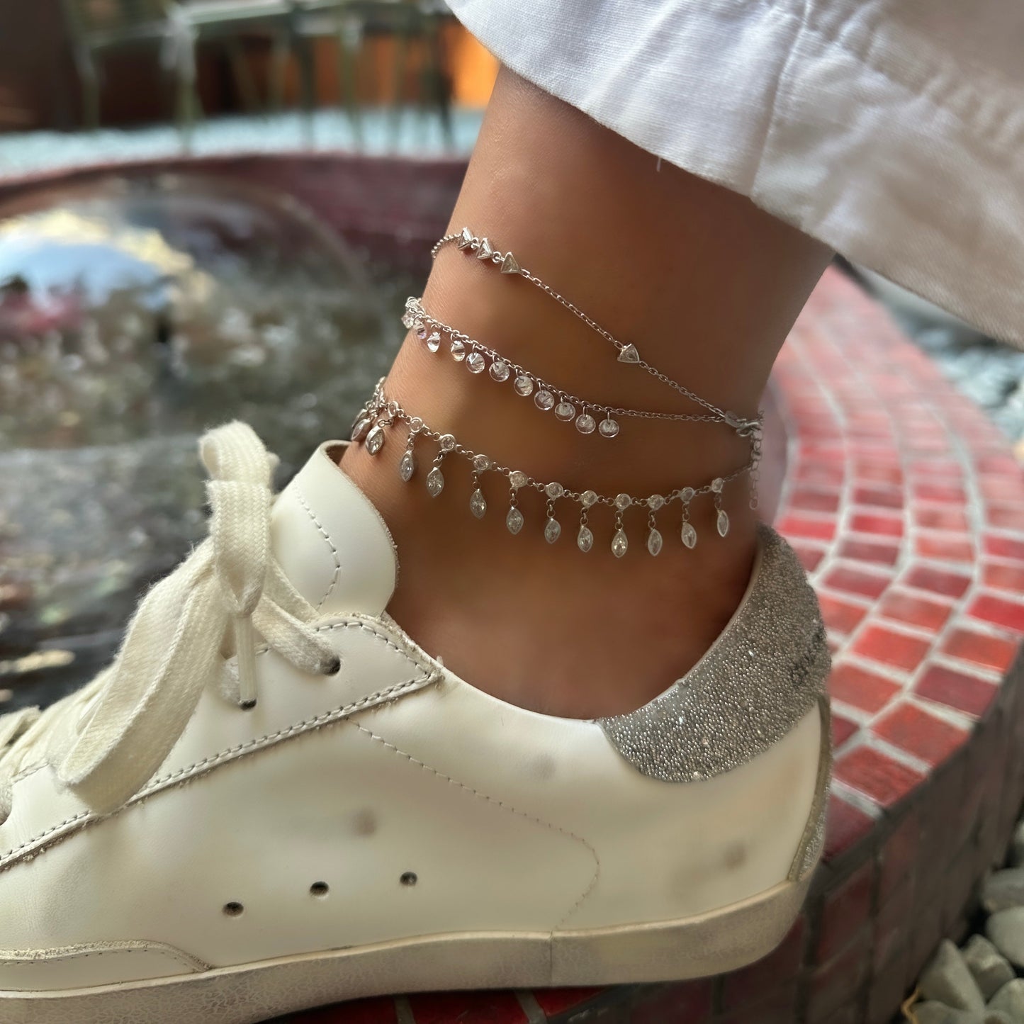 Triangle Stone Anklet