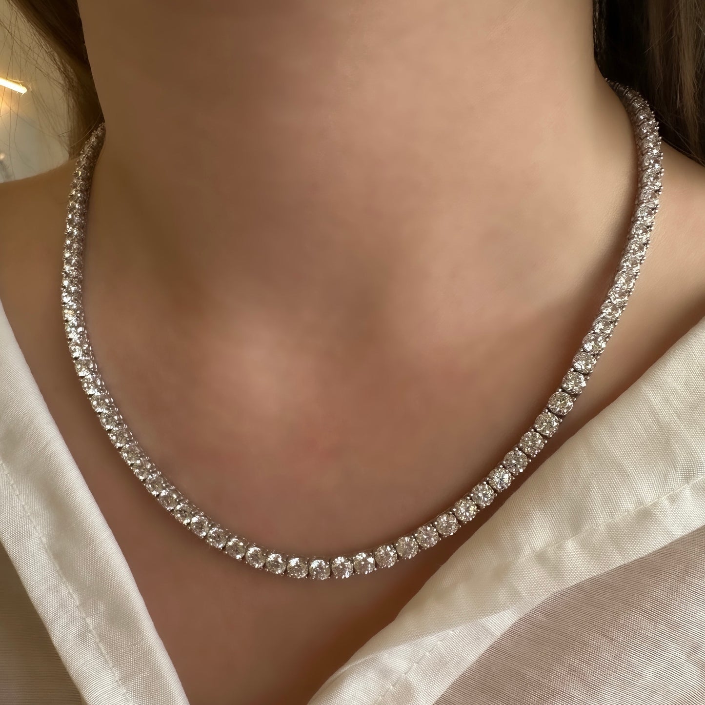 Four mm Ice Cut Tennis Necklace