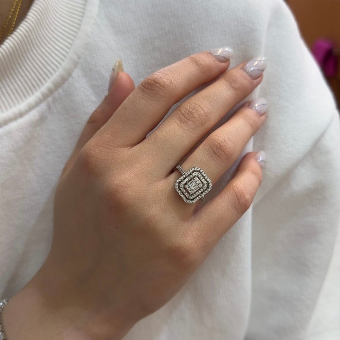 Baguette Side Stone Ring