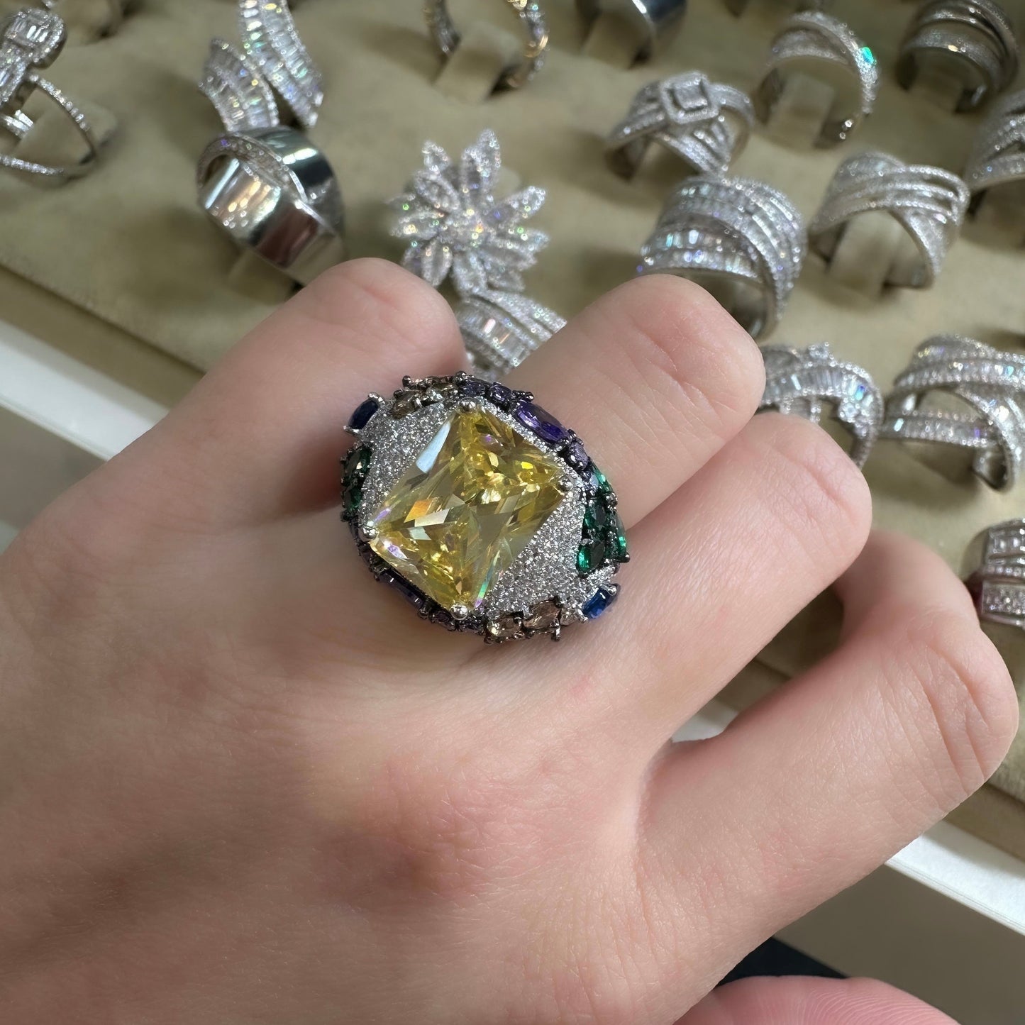 Colorful Stone Design Ring