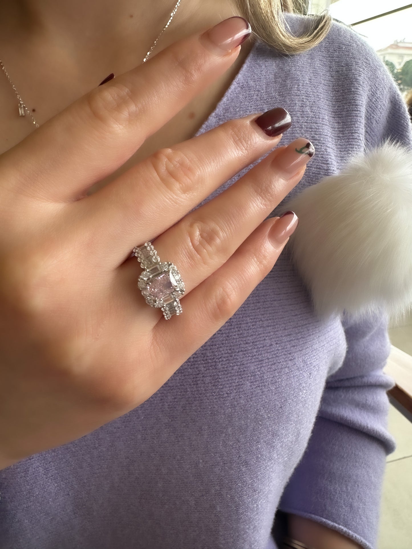 Colored Ice Cut Baguette Ring