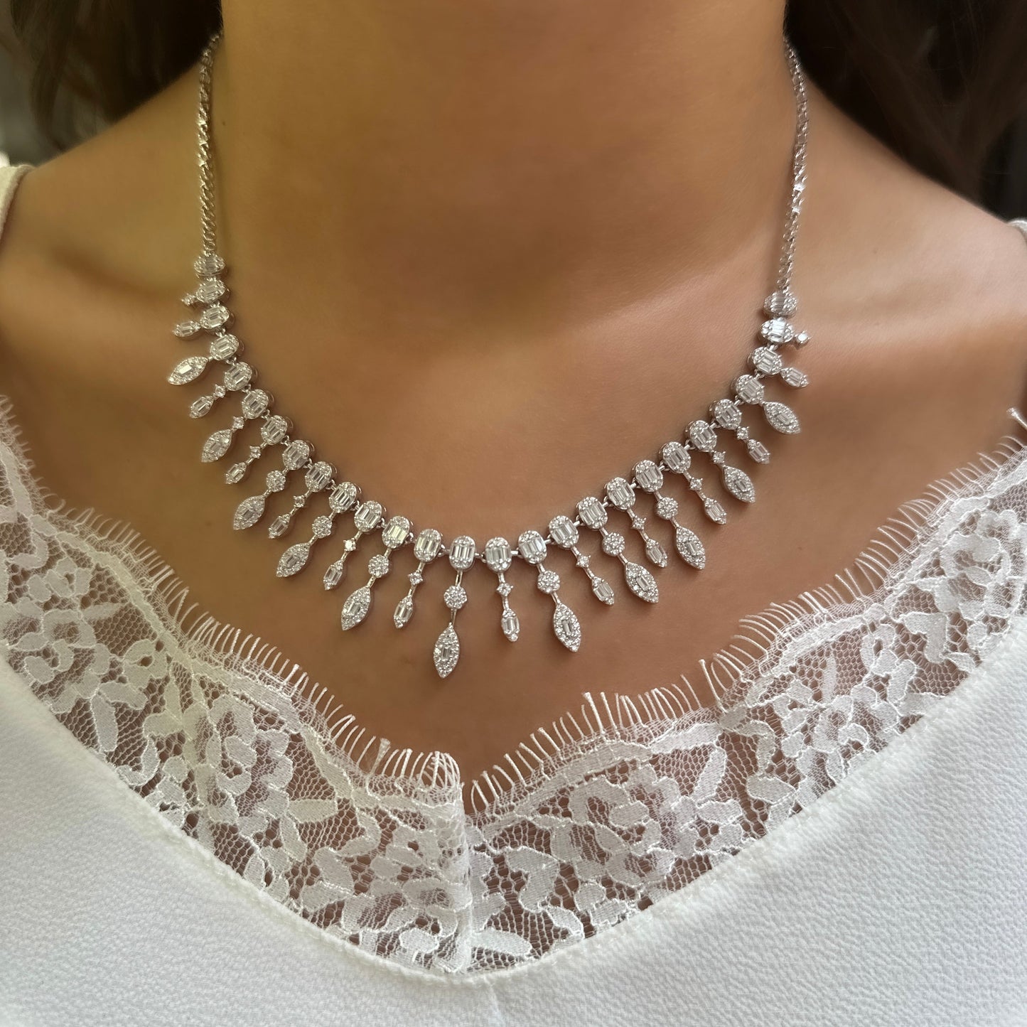 Drop-shaped Marquise Stone Night Set
