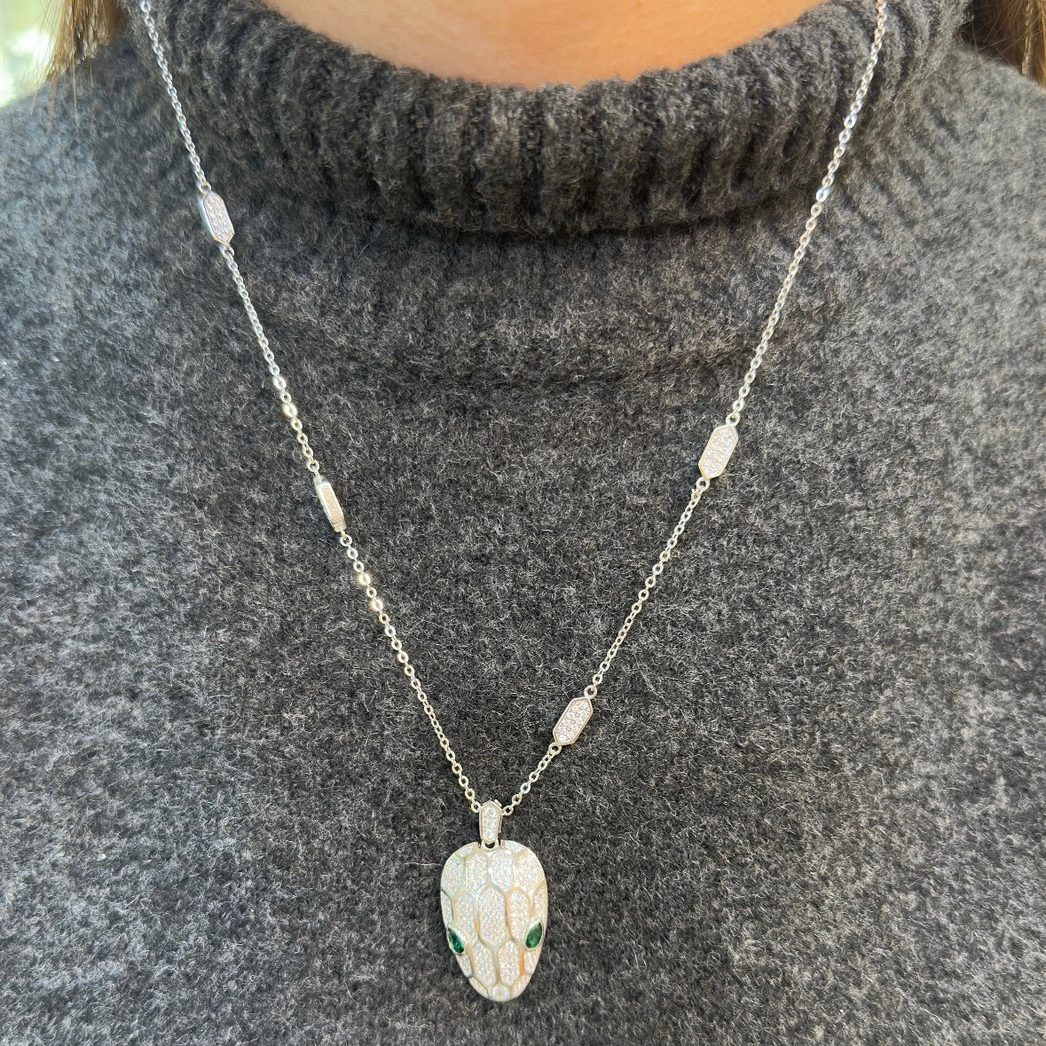 Stone Snake Necklace