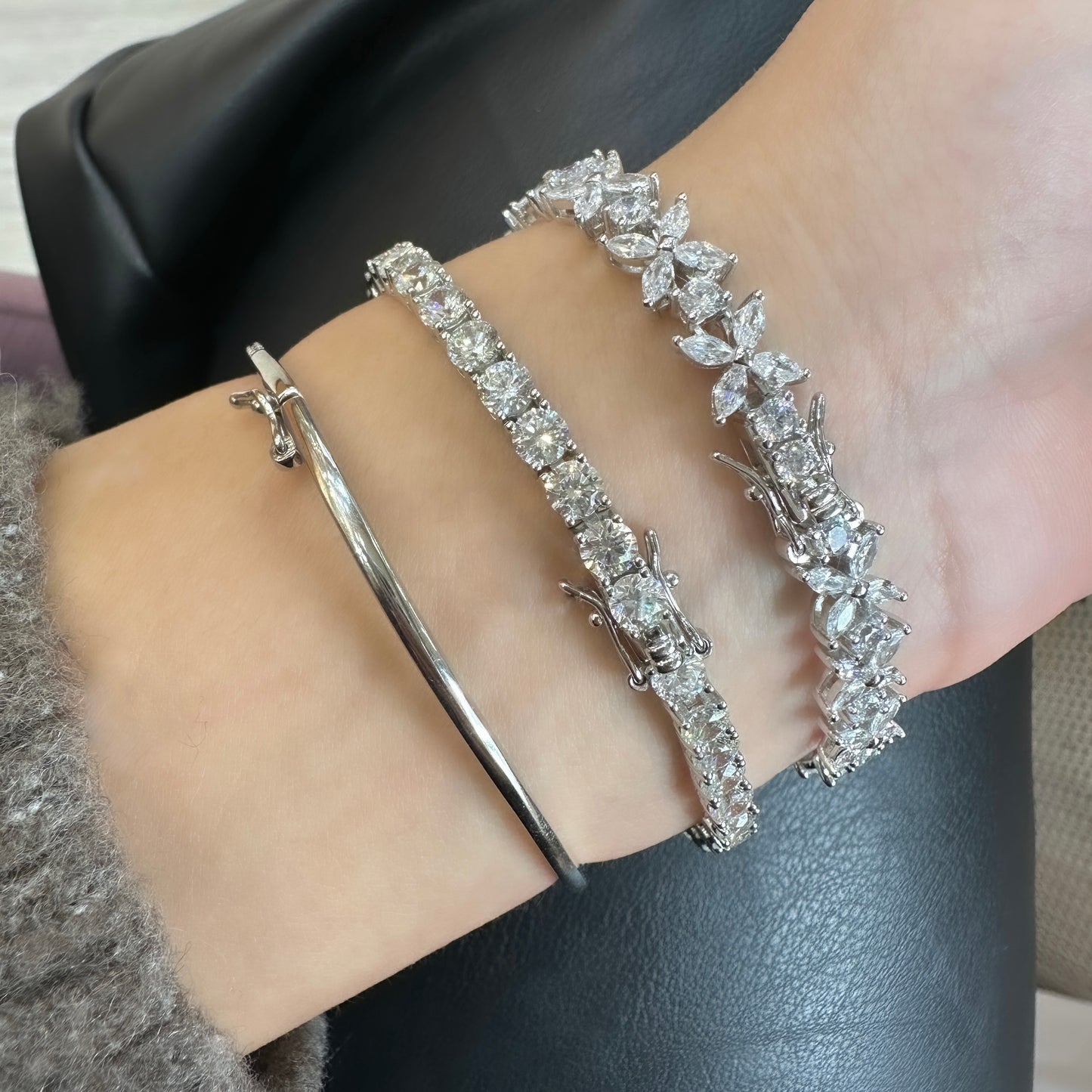 Four mm Ice Cut Tennis Bracelet
