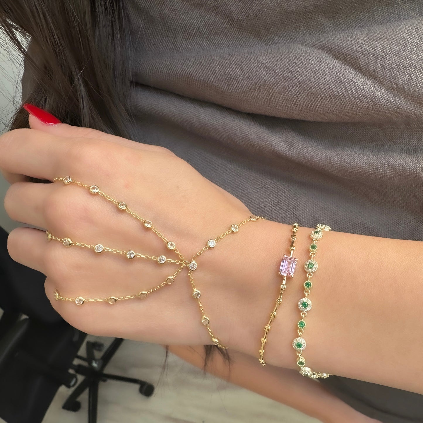 Baguette Stone Design Bracelet