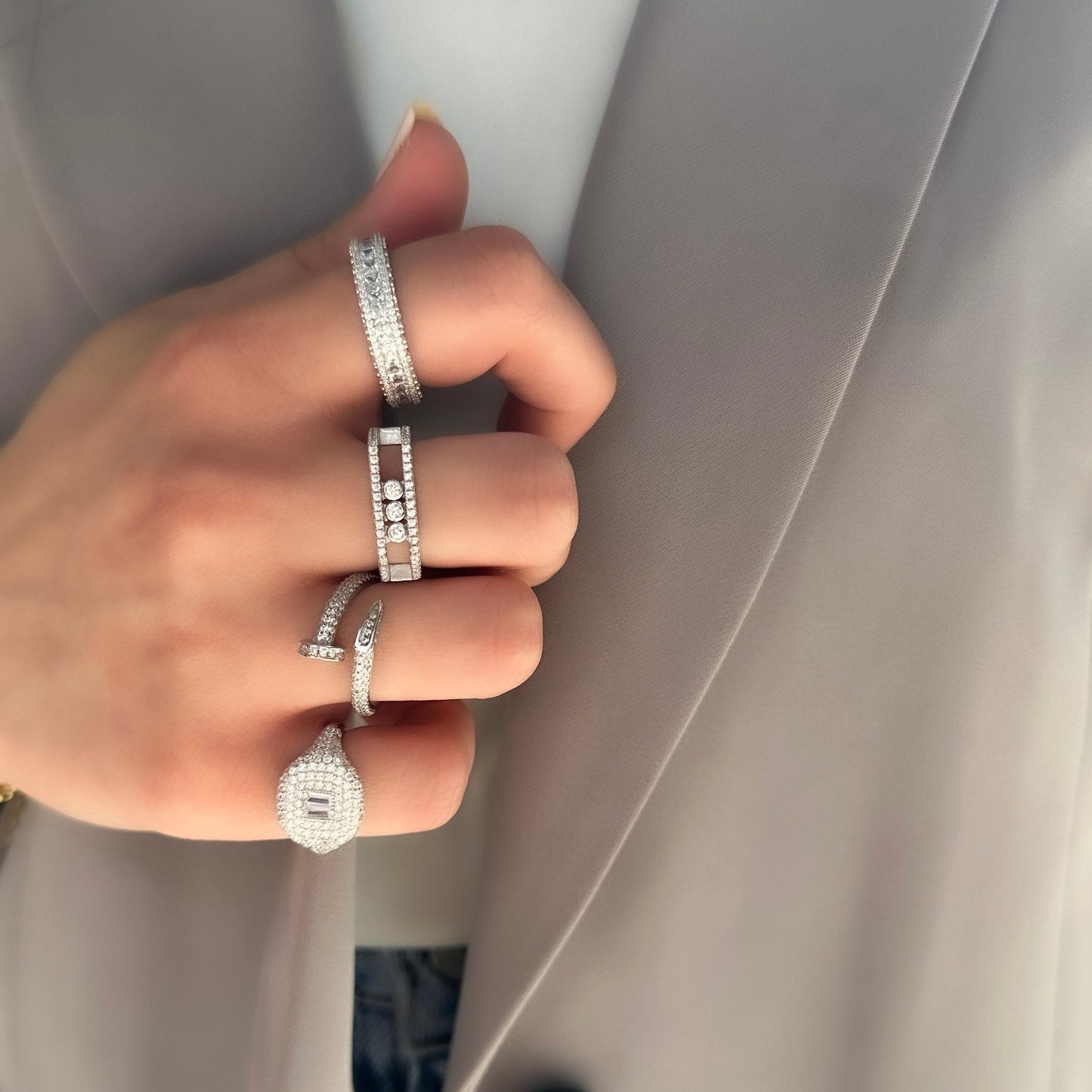 Square Stone Eternity Ring