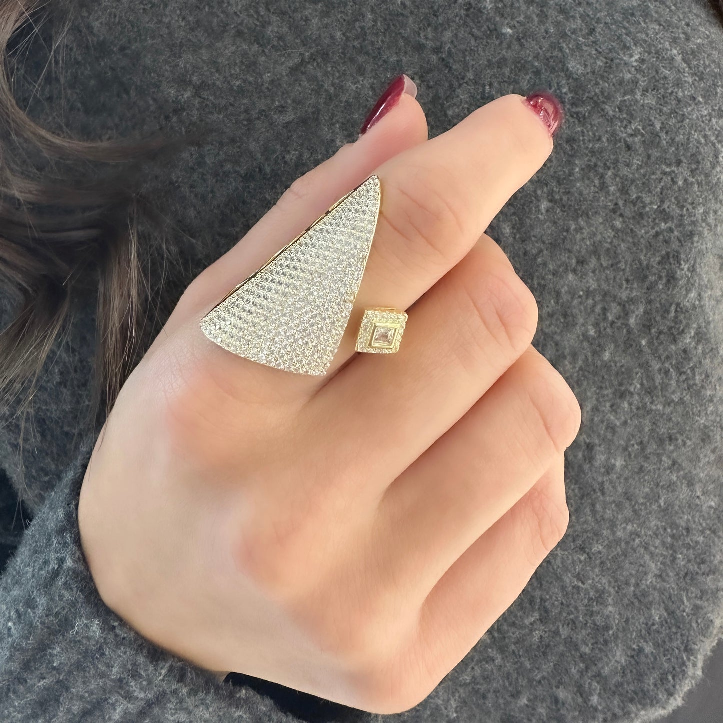 Triangle Stone Ring