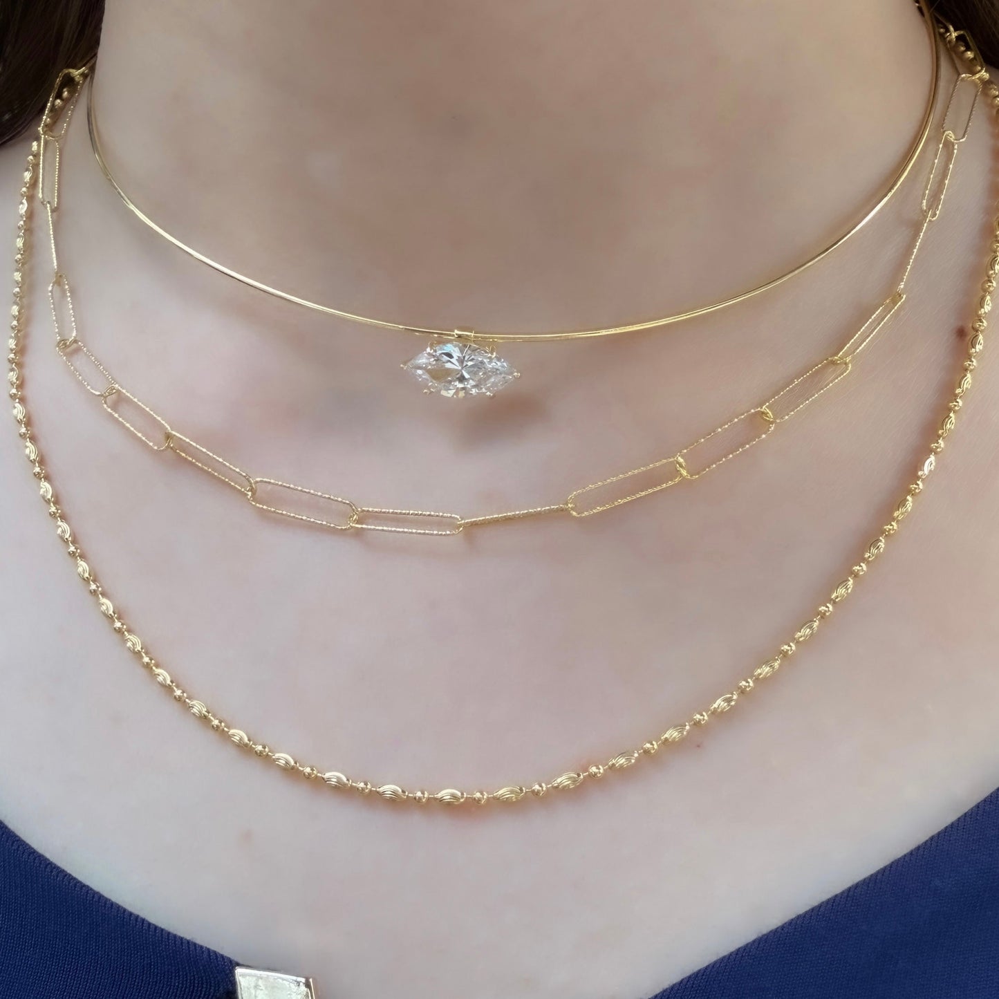 Designer Marquise Choker Necklace