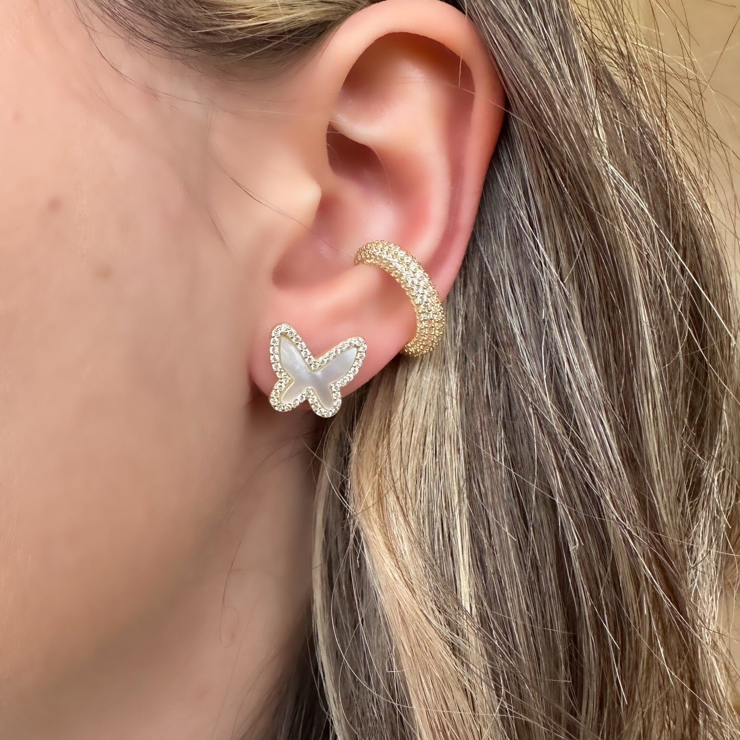 Mother of Pearl Butterfly Earring