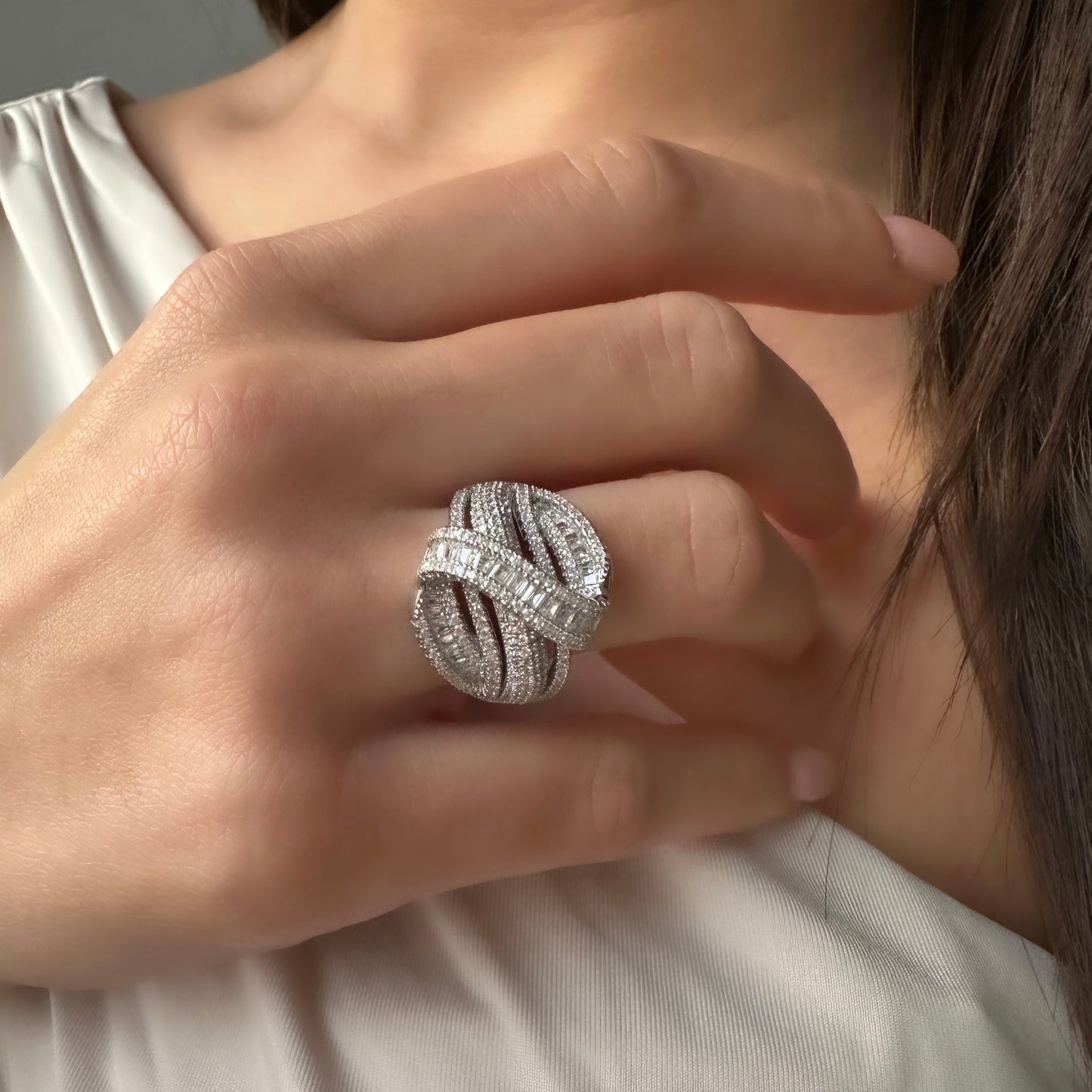 Crossed Design Ring